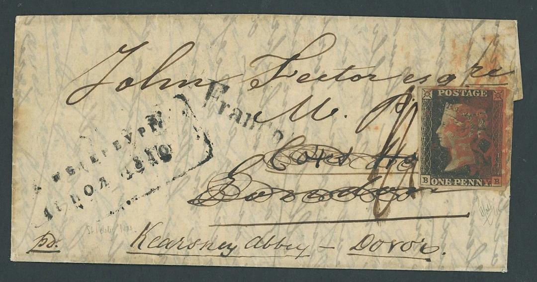 Great Britain 1840 One Penny Black Plate 1b The Earliest Recorded