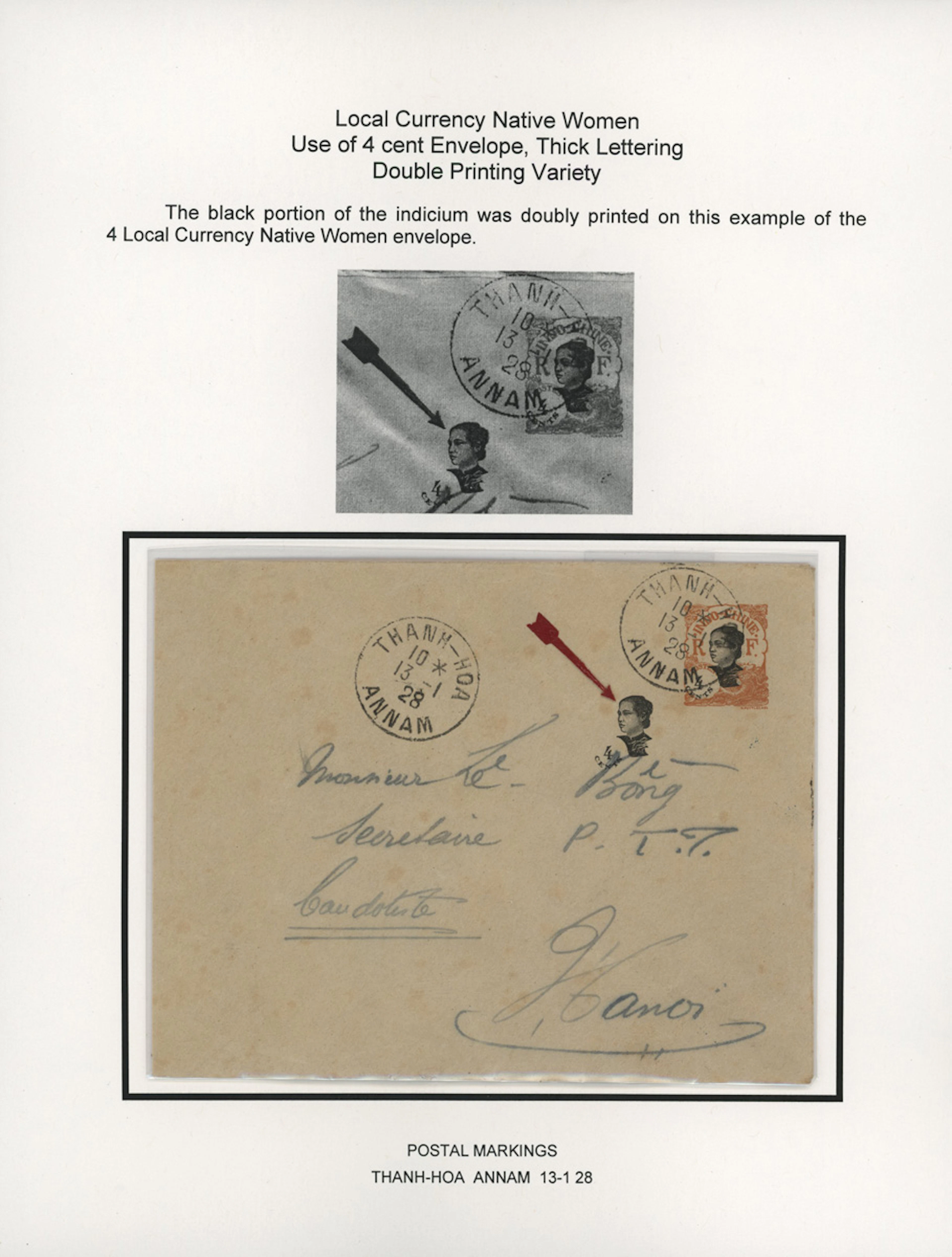 Indo-China French Indo-Chinese Post Office 1922 Native Women issue - stationery