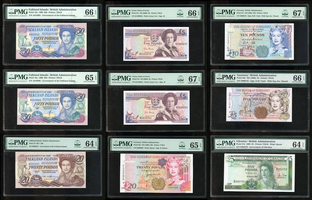 Queen Elizabeth II Banknotes (9), including, (Pick 16a, 19, 21b, 56c