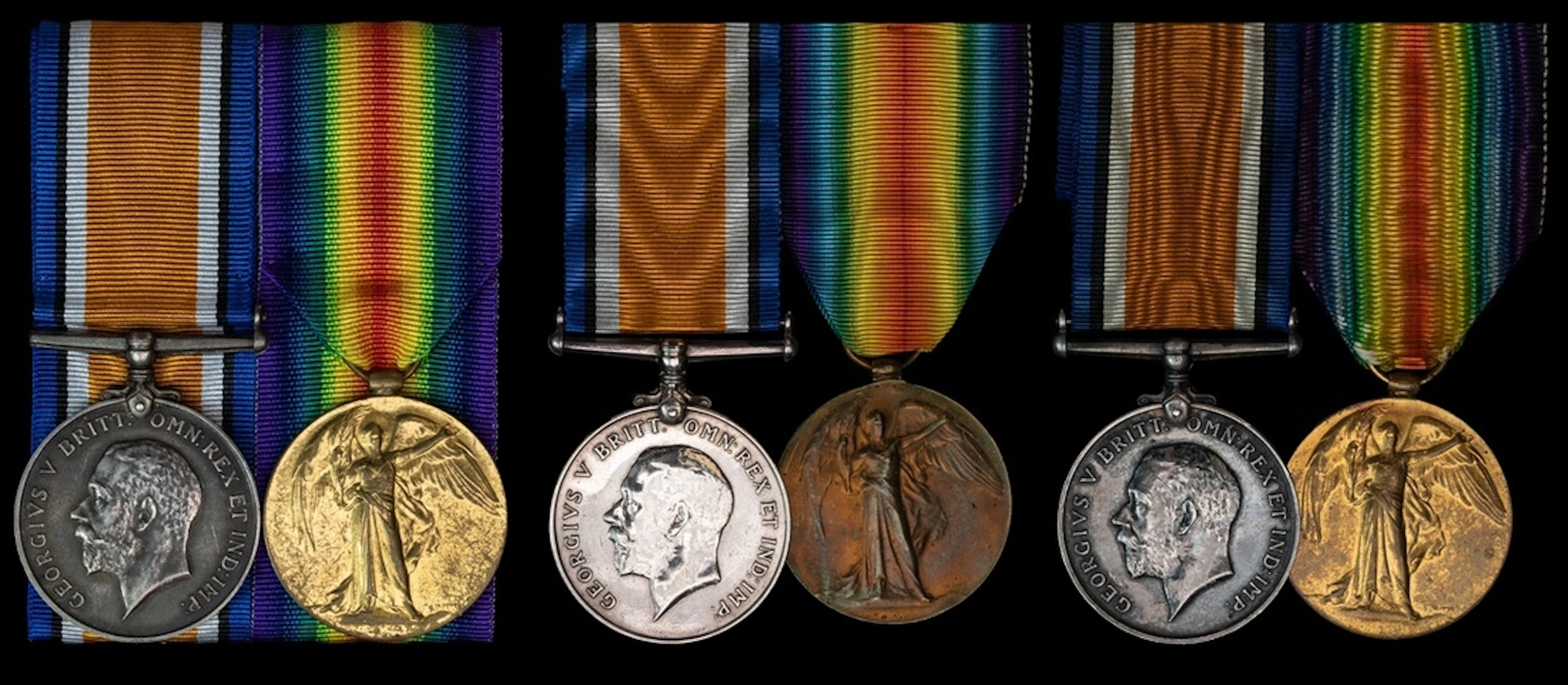 The campaign pair awarded to Private. W. J. Crompton, Loyal North