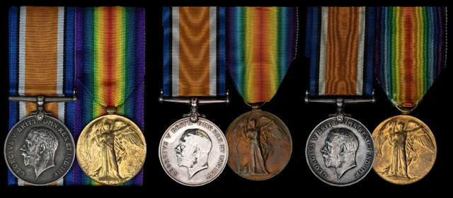 The campaign pair awarded to Private. W. J. Crompton, Loyal North