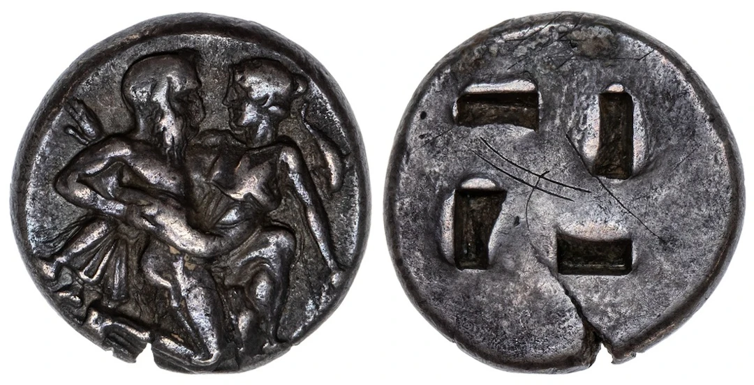 Islands off Thrace, Thasos, AR Stater, struck c. 435-411 BC, Satyr