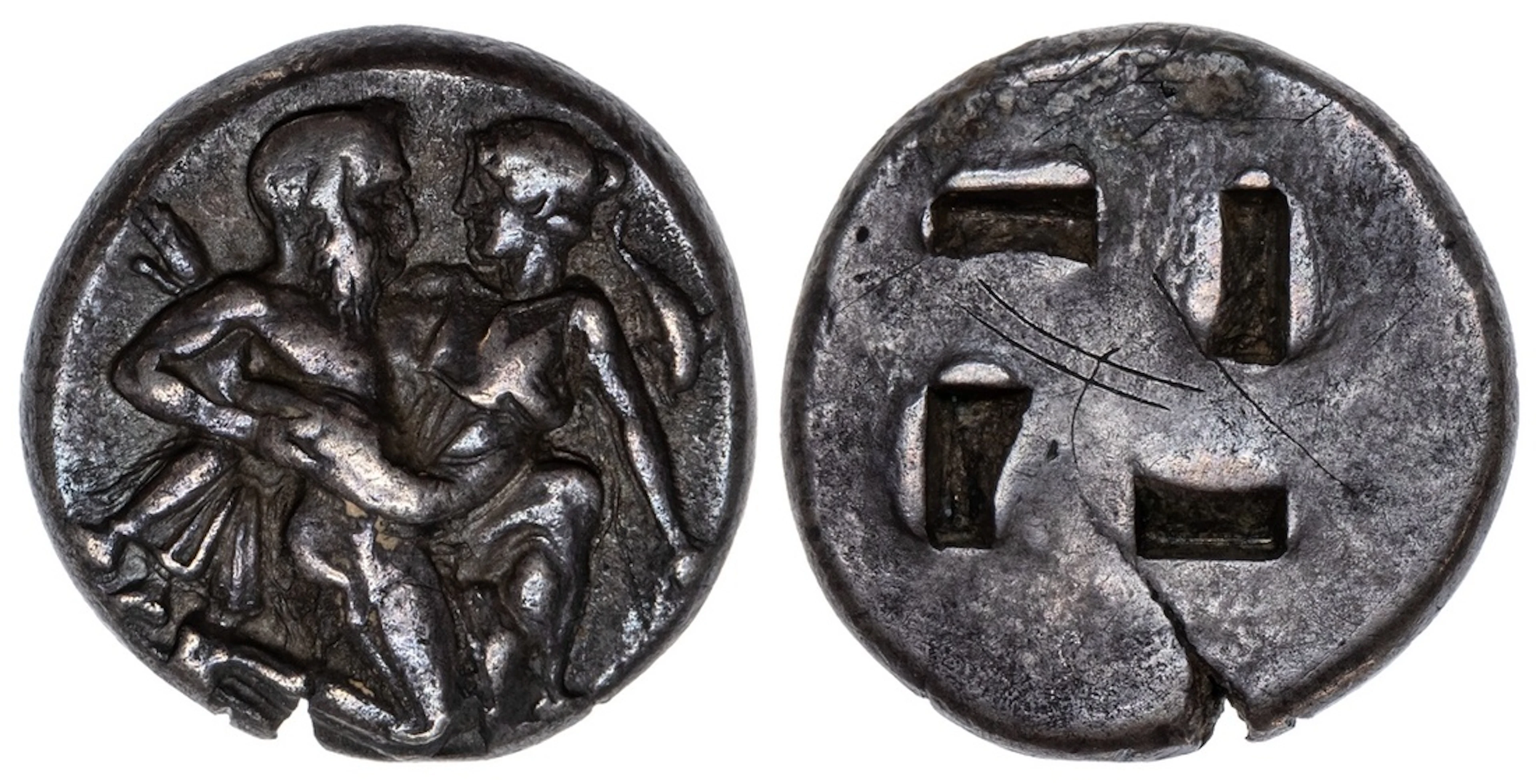 Islands off Thrace, Thasos, AR Stater, struck c. 435-411 BC, Satyr