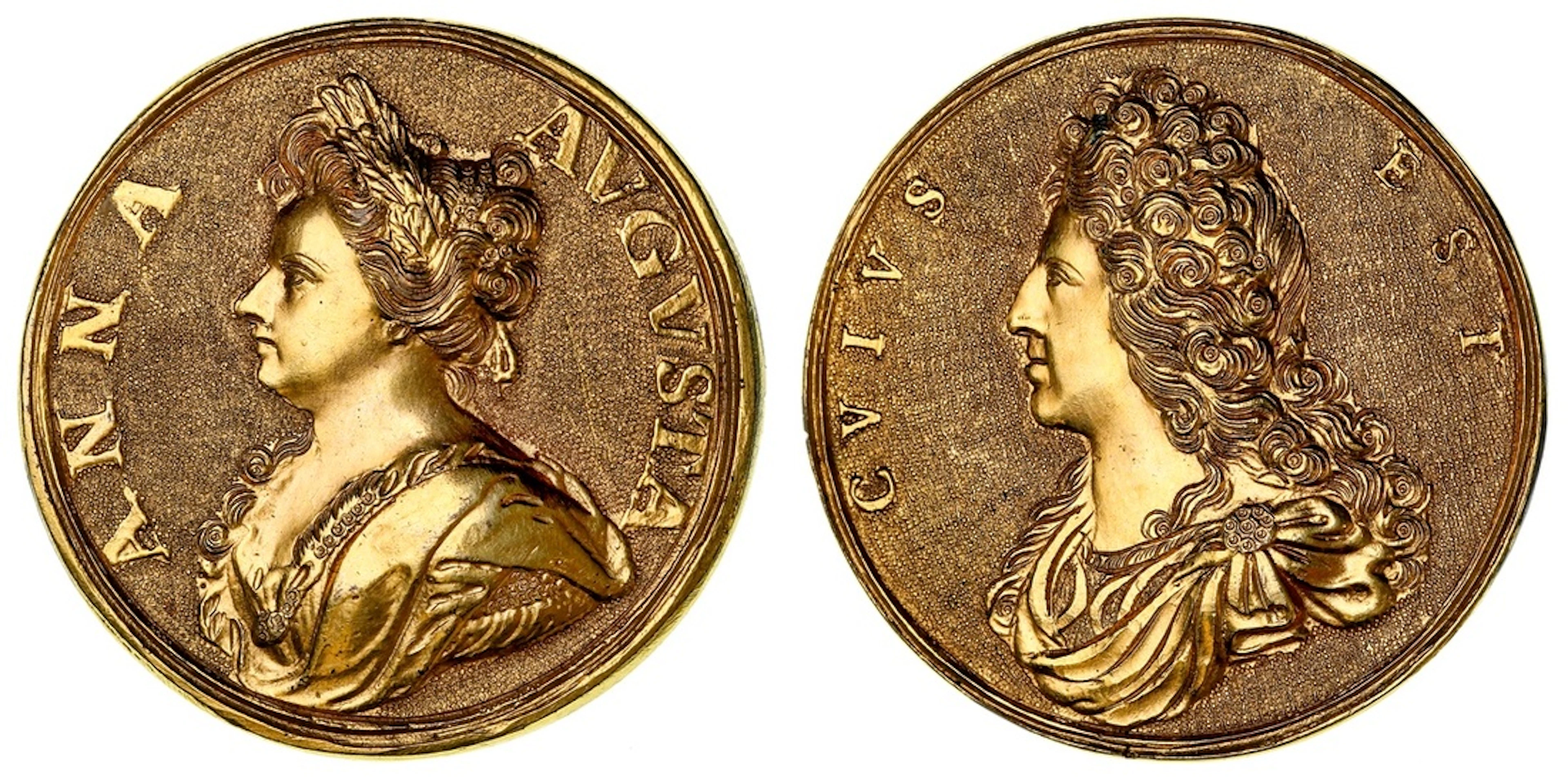 Jacobite Succession and the Stuart Line, Gilt AE Cast and Chased Medal