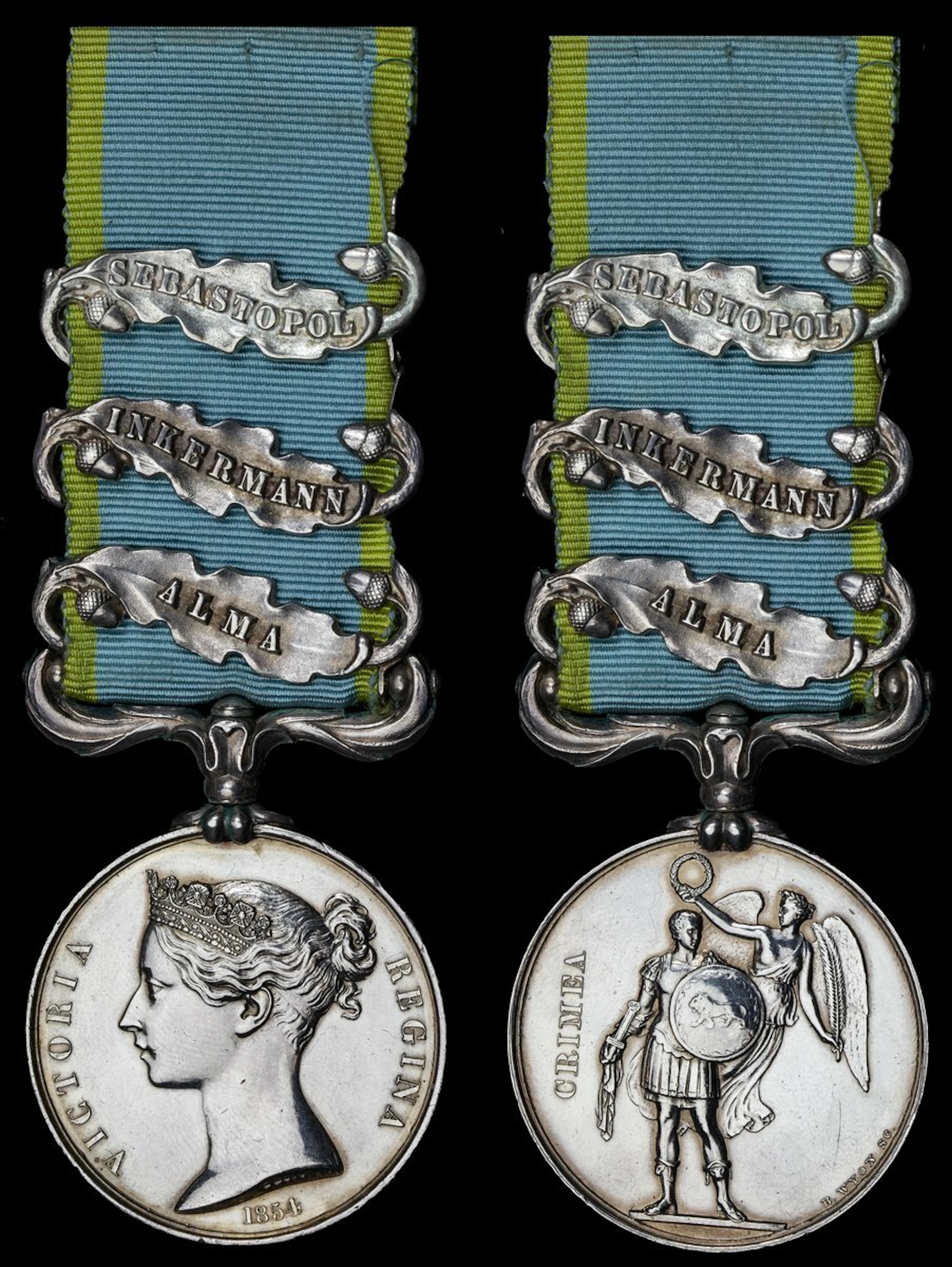 The Crimea Medal awarded to Gunner and Driver T. F. Bowell, Royal