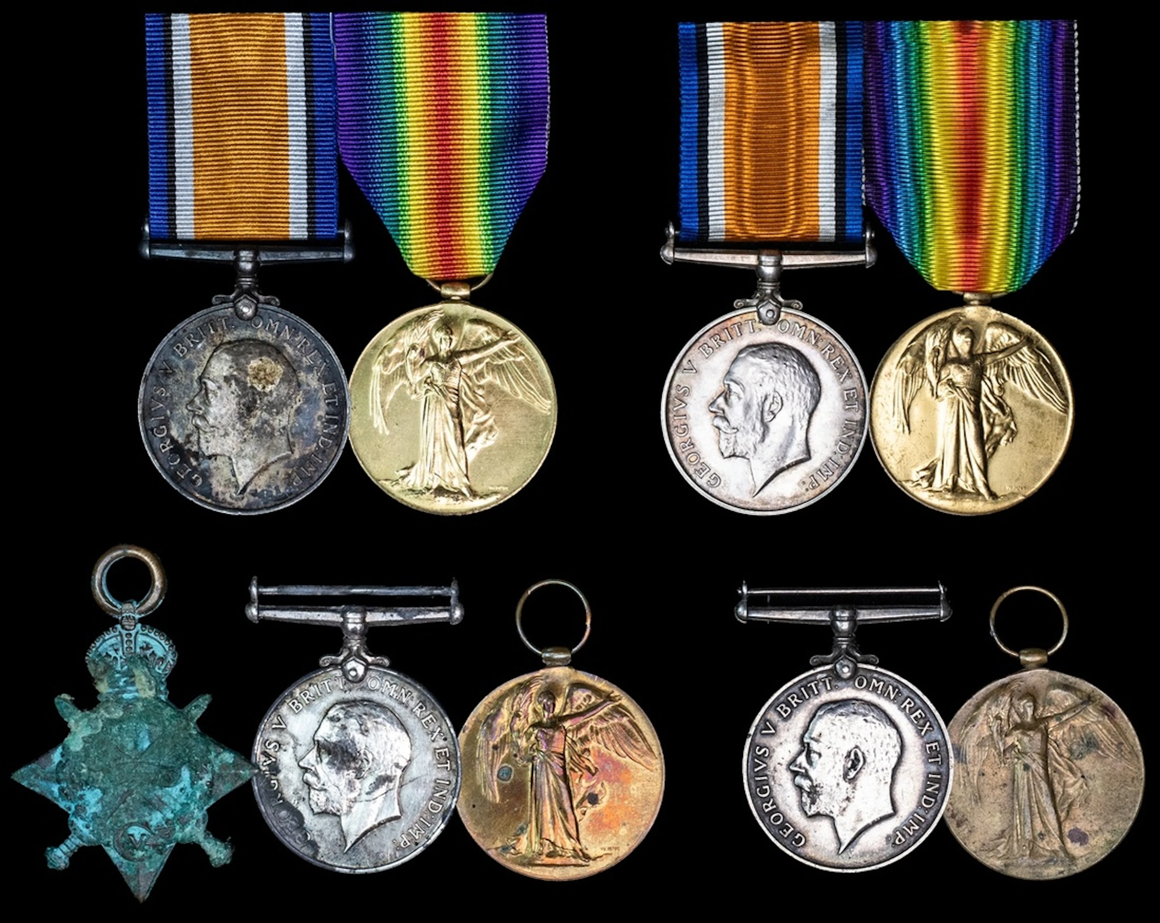 Three: Bombardier W. Hendry, Royal Artillery 1914-15 Star (79995.