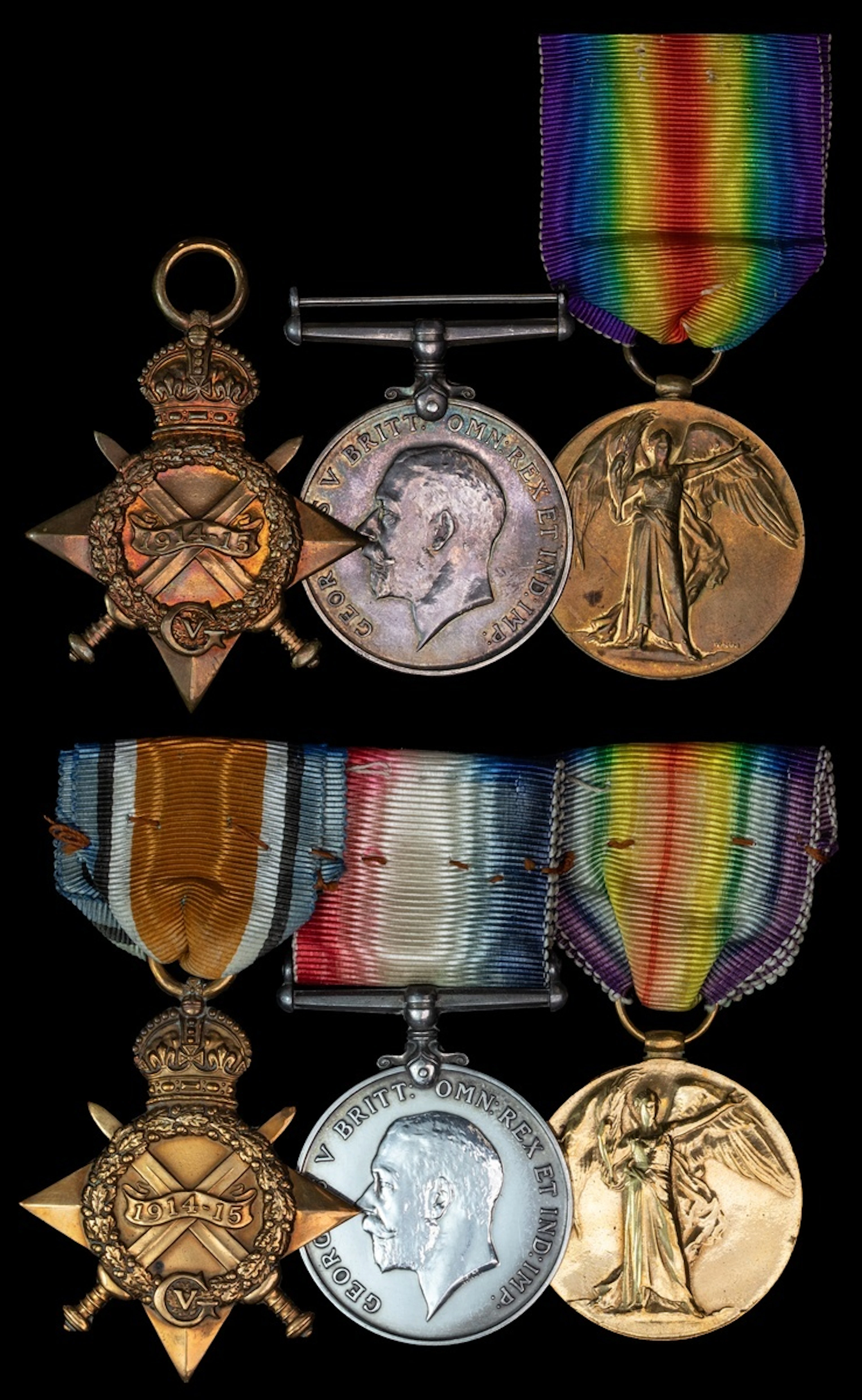 Three: Private J. Sayce, Royal Army Medical Corps 1914-15 Star (57443