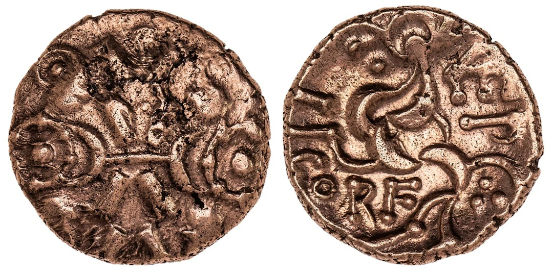 Corieltauvi, Vepo (AD 15-40), AV Stater, 'Vepo Triadic' Type, wreath