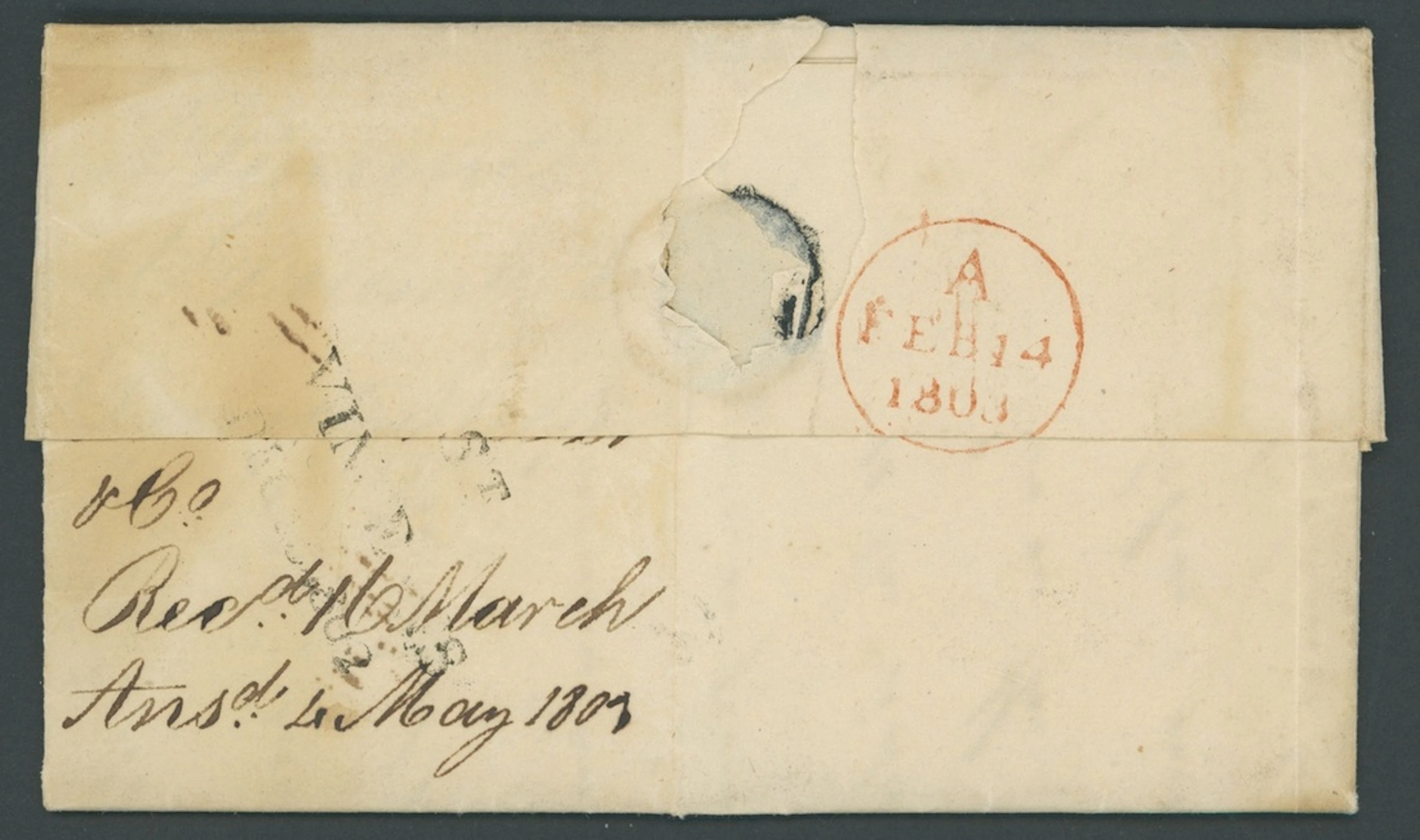 St. Vincent Early Letters and Handstamps 1802 (26 Dec.) entire letter