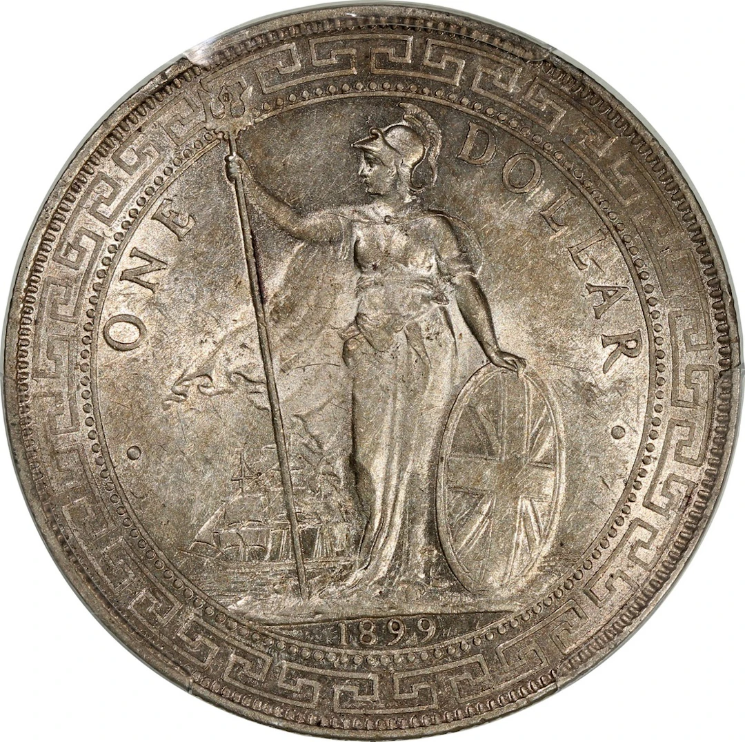 Great Britain, Trade Dollar, [PCGS AU58] 1899-B, Bombay Mint, (Pridmore-8)