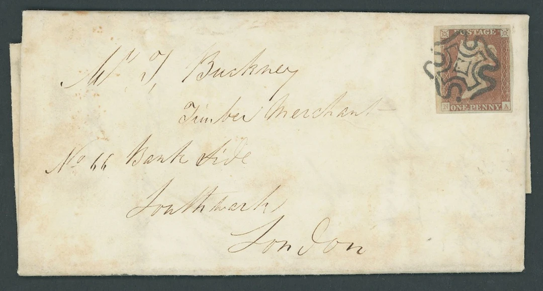Great Britain 1841-53 One Penny Red-Brown "Black" Plates Plate 5: