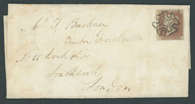 Great Britain 1841-53 One Penny Red-Brown "Black" Plates Plate 5: