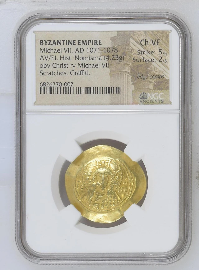 NGC Ch VF | Byzantine Empire, Michael VII (1071-1078), AV/EL Histamenon