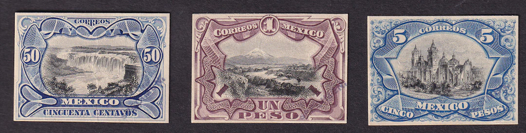 1884-1913 Post-Classic Period 1899, "Aguilitas", 50c., 1p. and 5p.