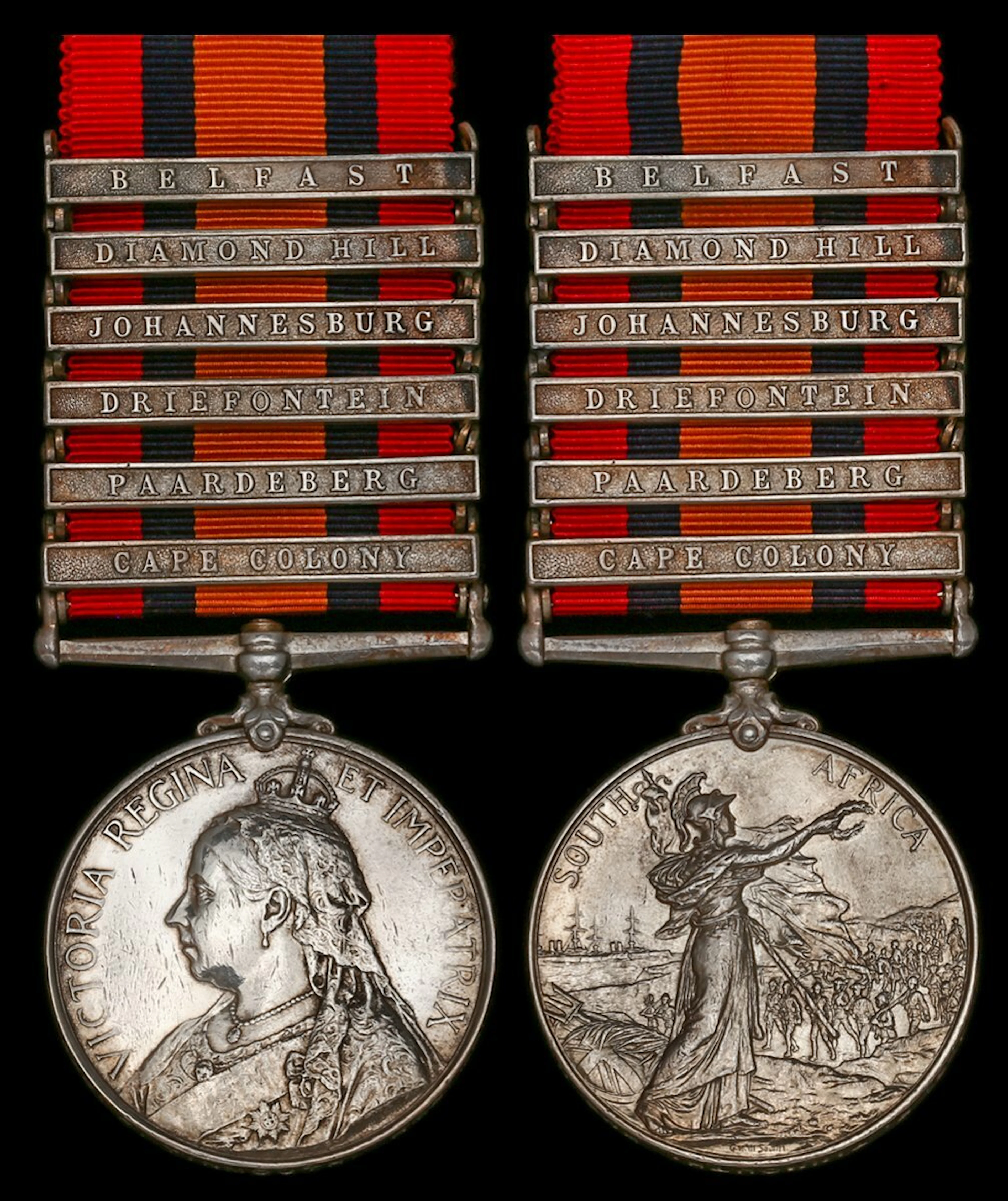 A rare Queen's South Africa Medal awarded to Able Seaman F. Tinmouth