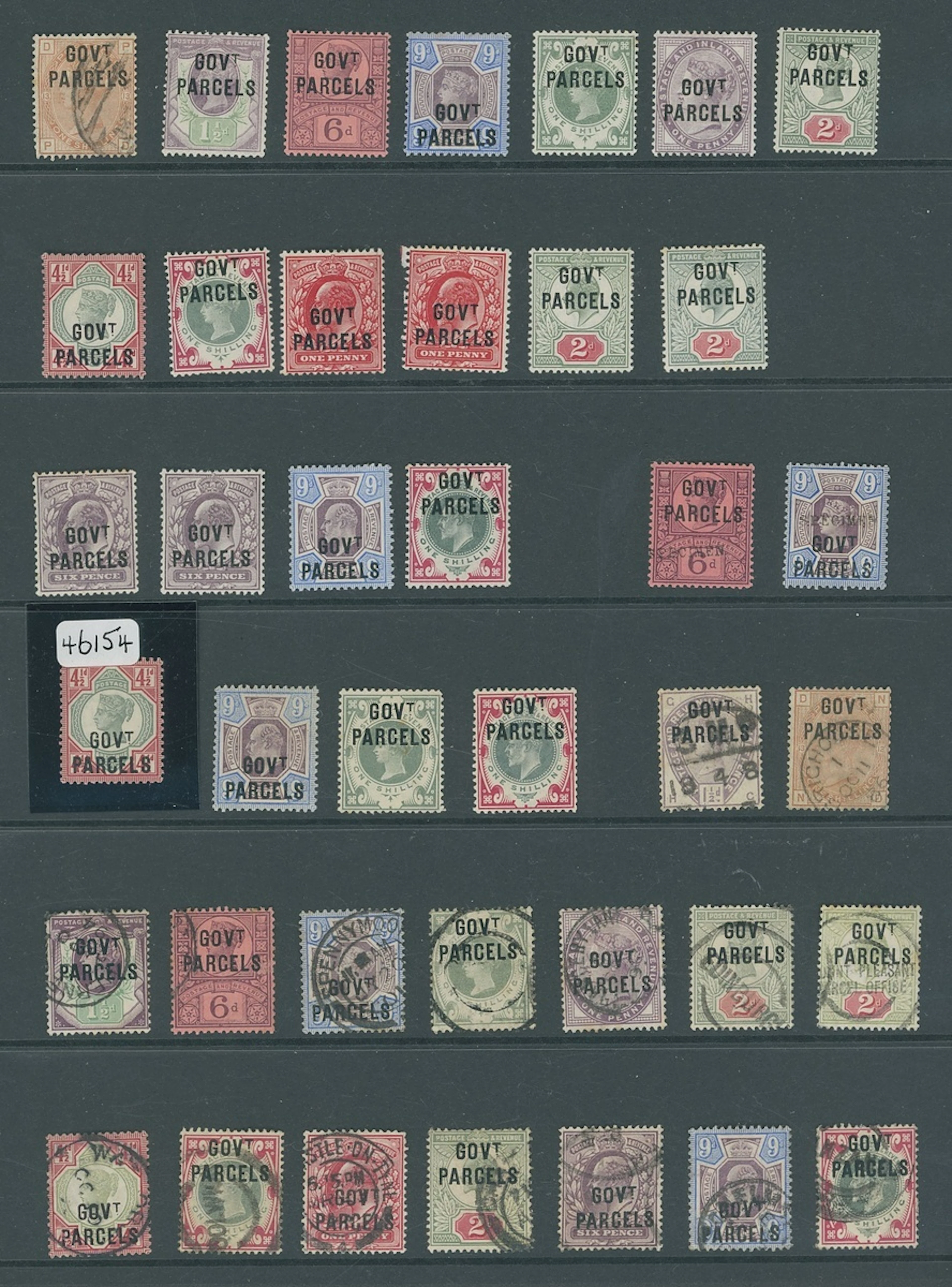 Great Britain Official Stamps Government Parcels A mint and used selection