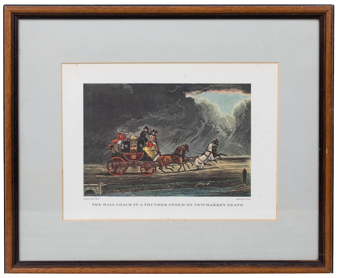 Great Britain Ephemera 19th century colour print titled "Royal Mails