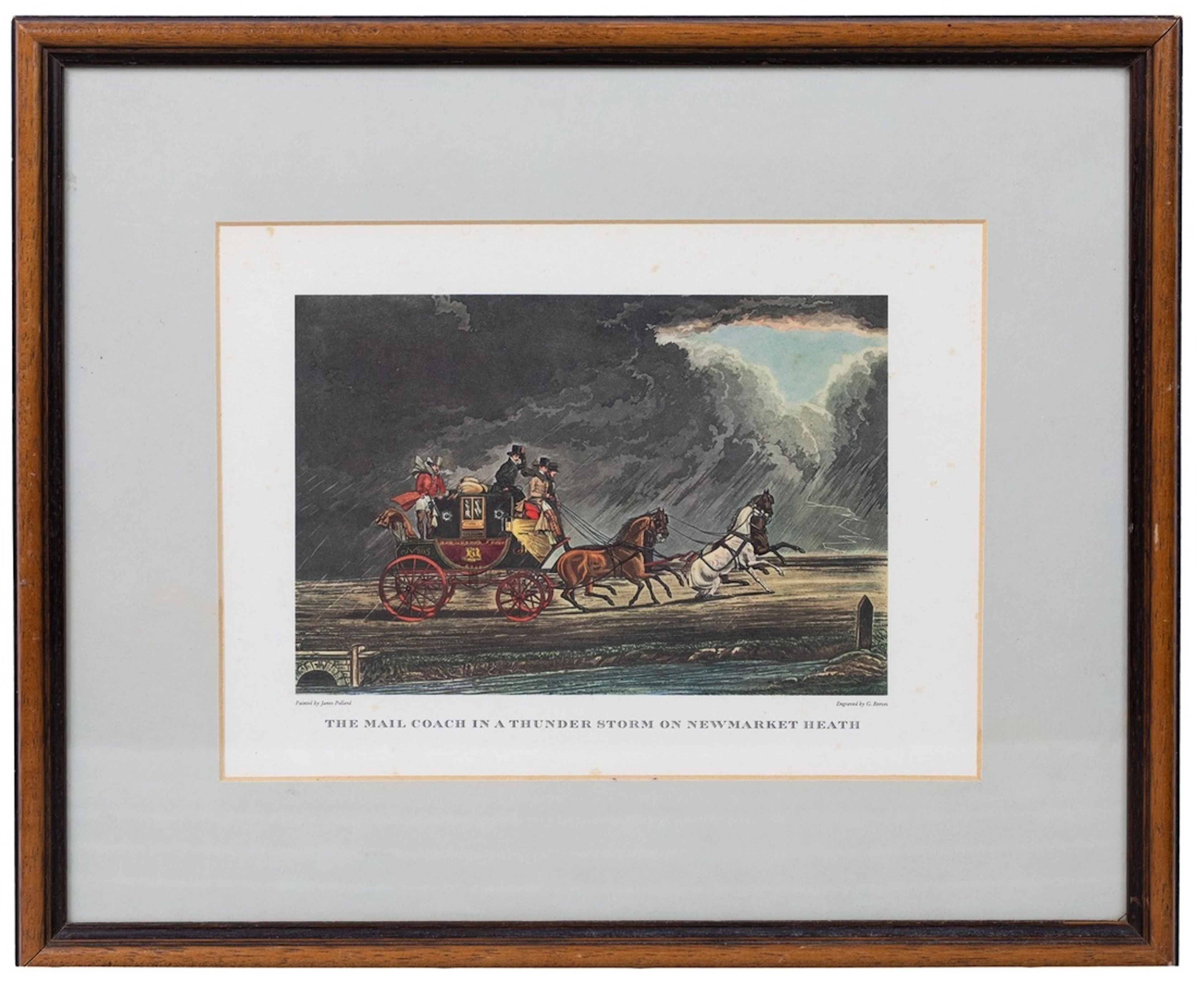 Great Britain Ephemera 19th century colour print titled "Royal Mails