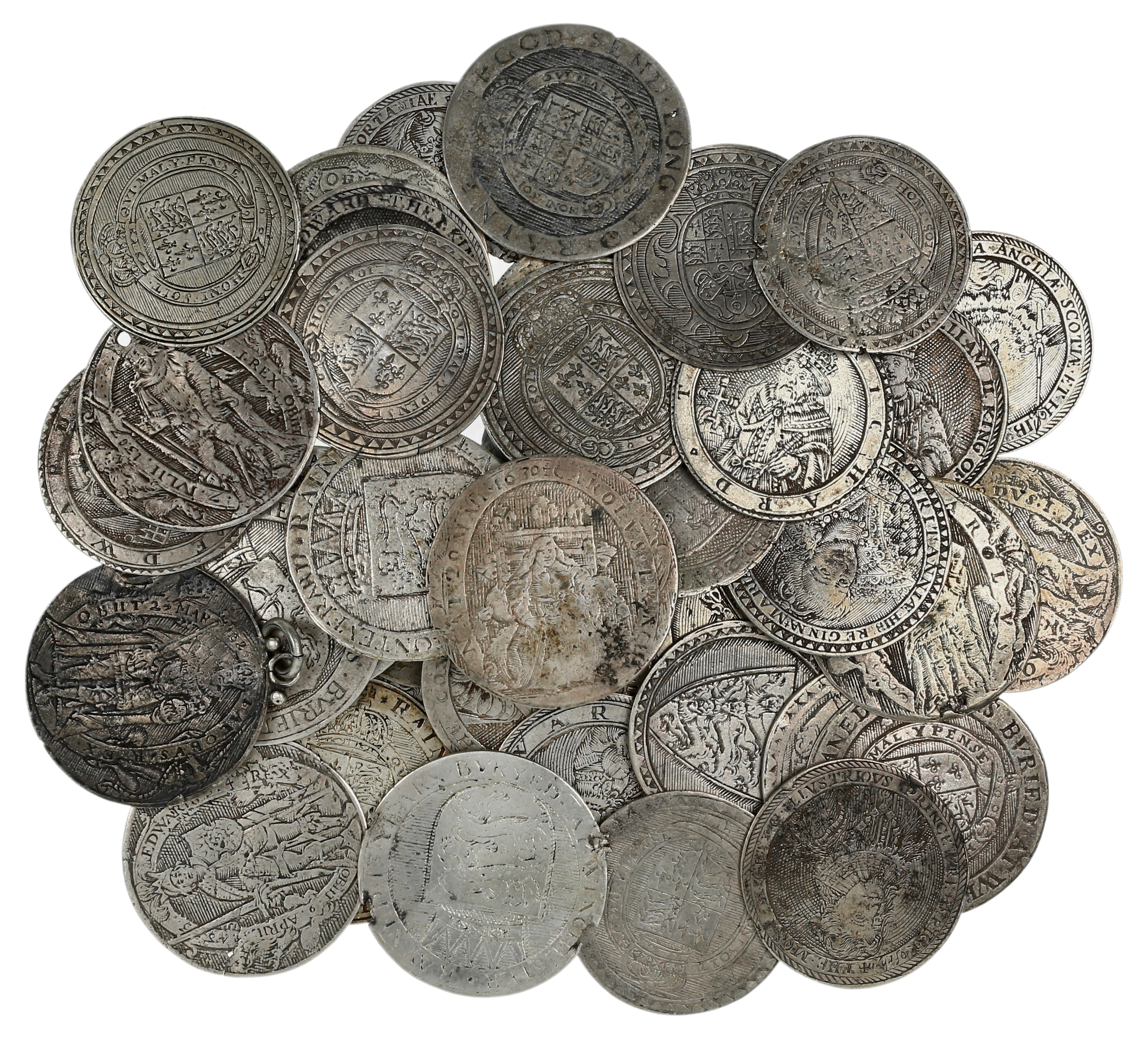 Sovereigns of England, AR Stamped Counters (37), c.17th century, in