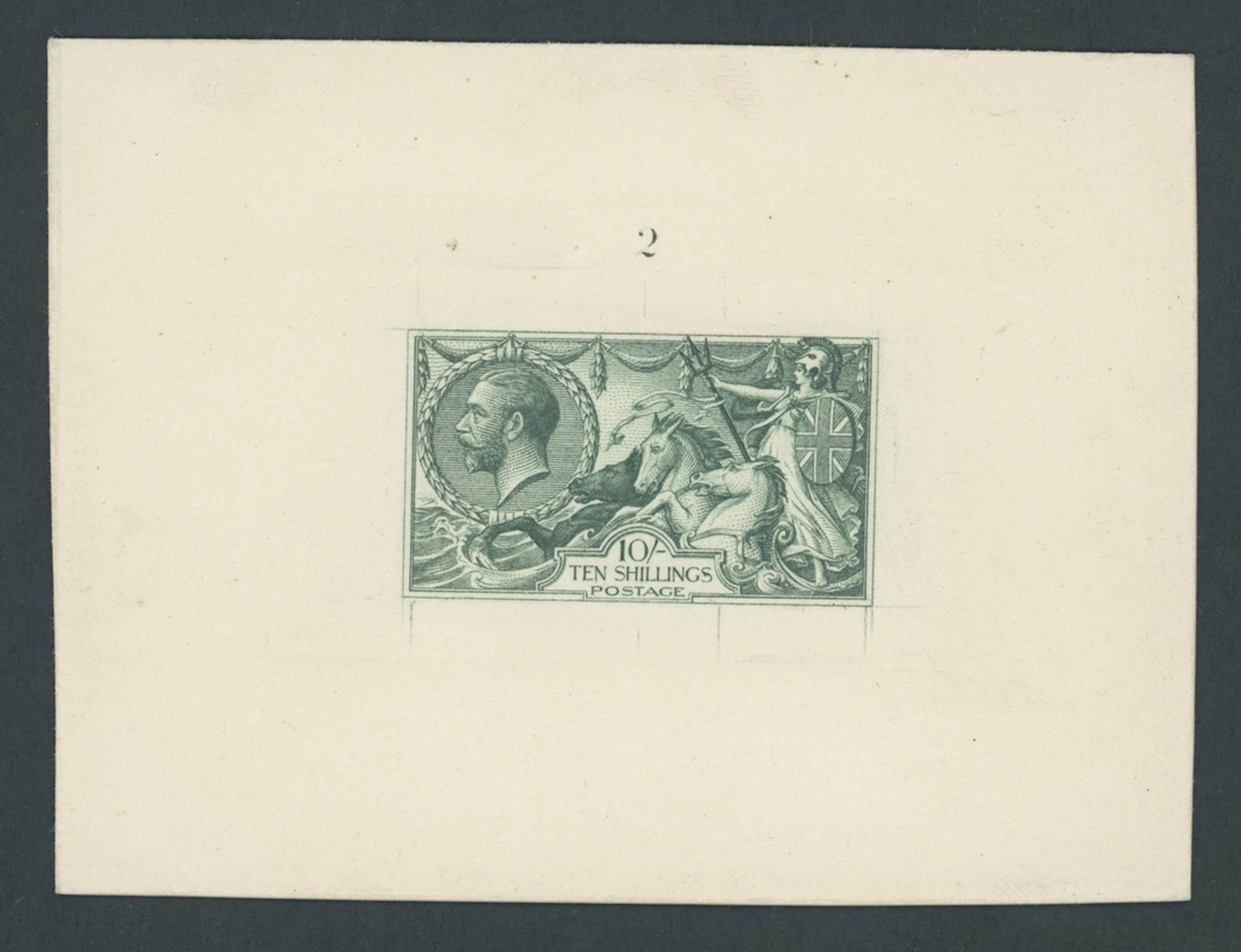 Great Britain King George V 1913 Waterlow 10/- master die proof, (State