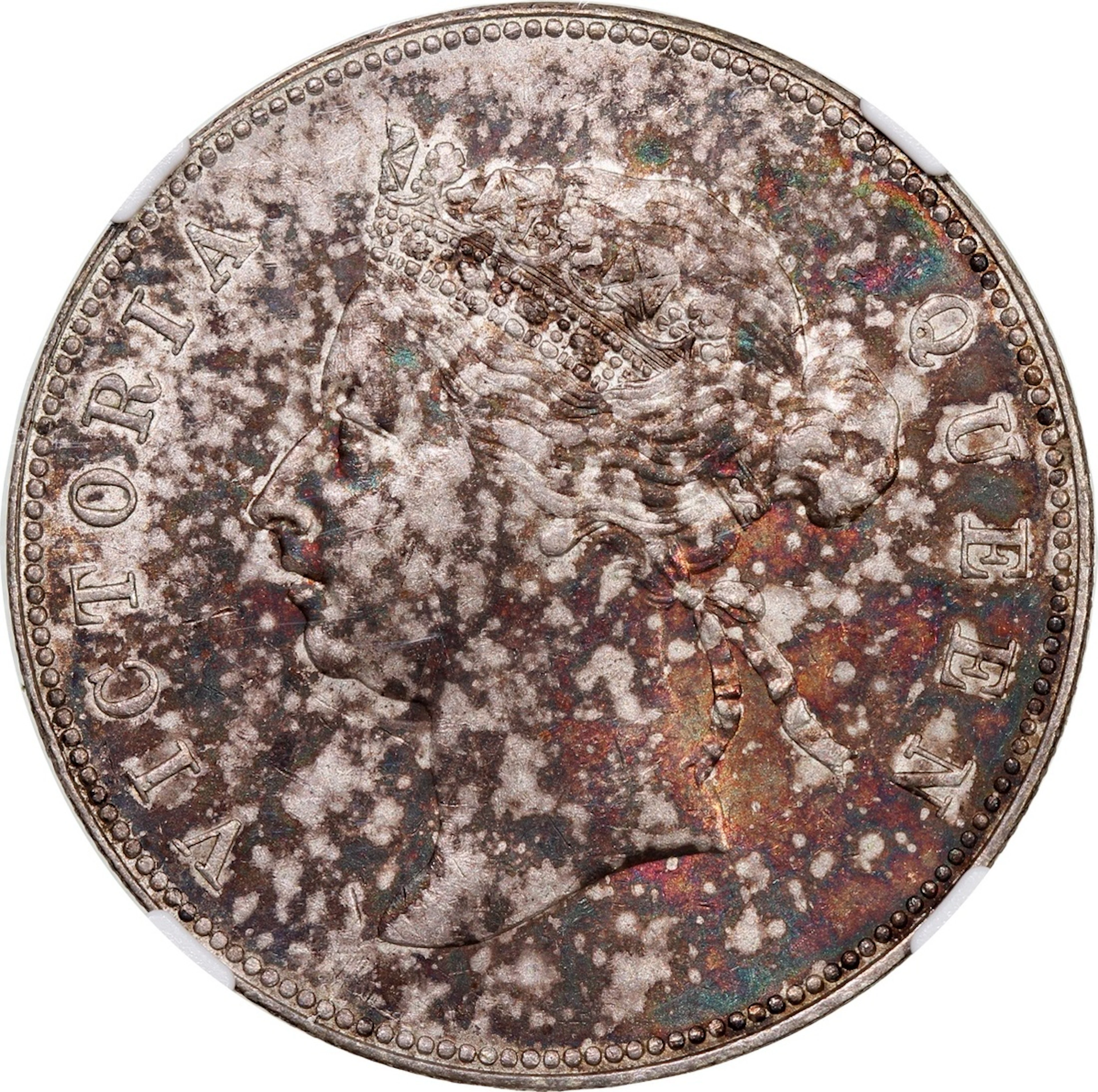 Hong Kong, [NGC AU53] silver 50 cents, 1894