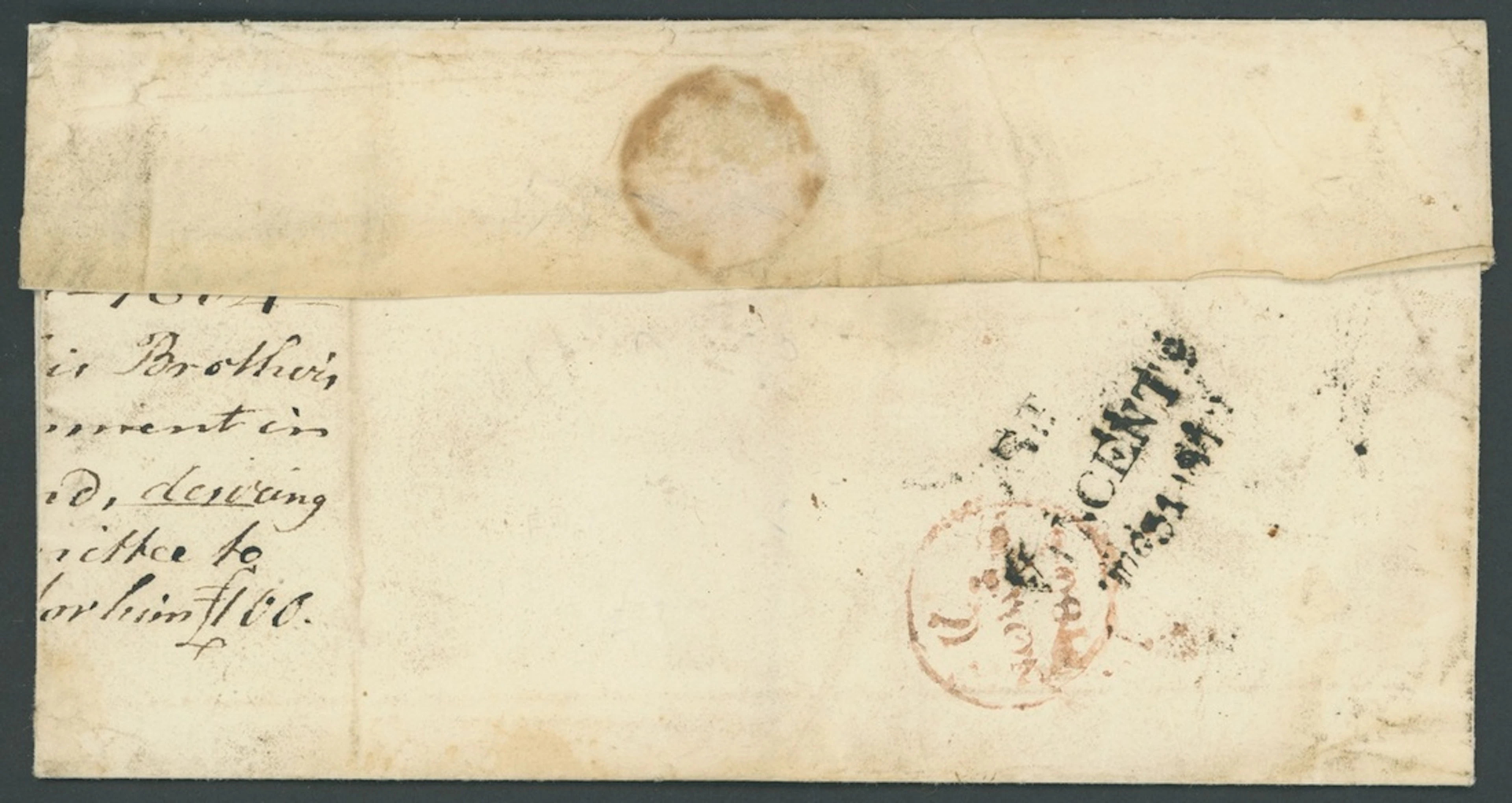 St. Vincent Early Letters and Handstamps 1804 (29 Aug.) entire to