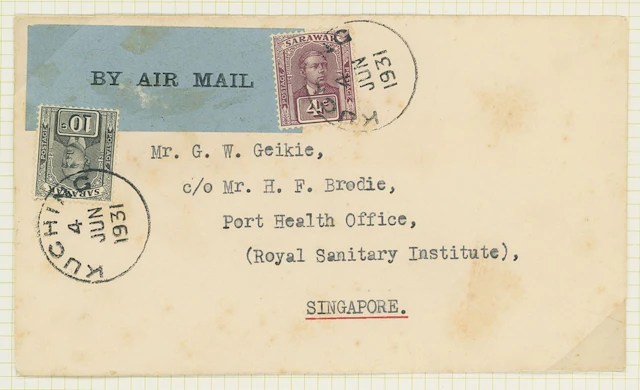 Sarawak Airmails The R.A.F. Survey Flights 1931 (4 June) envelope