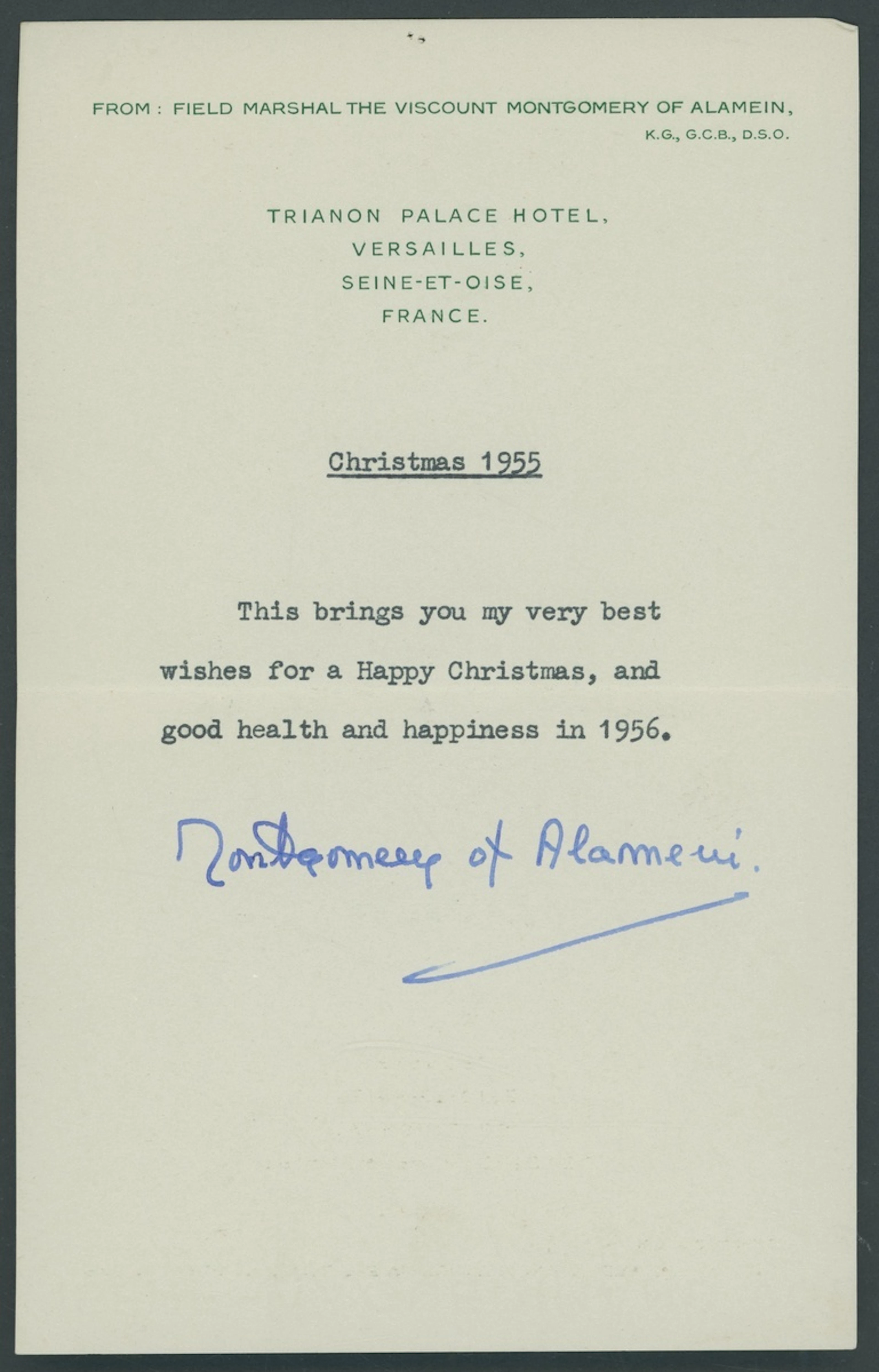 Great Britain Military Montgomery of Alamein (1887-1976) 1948-1971