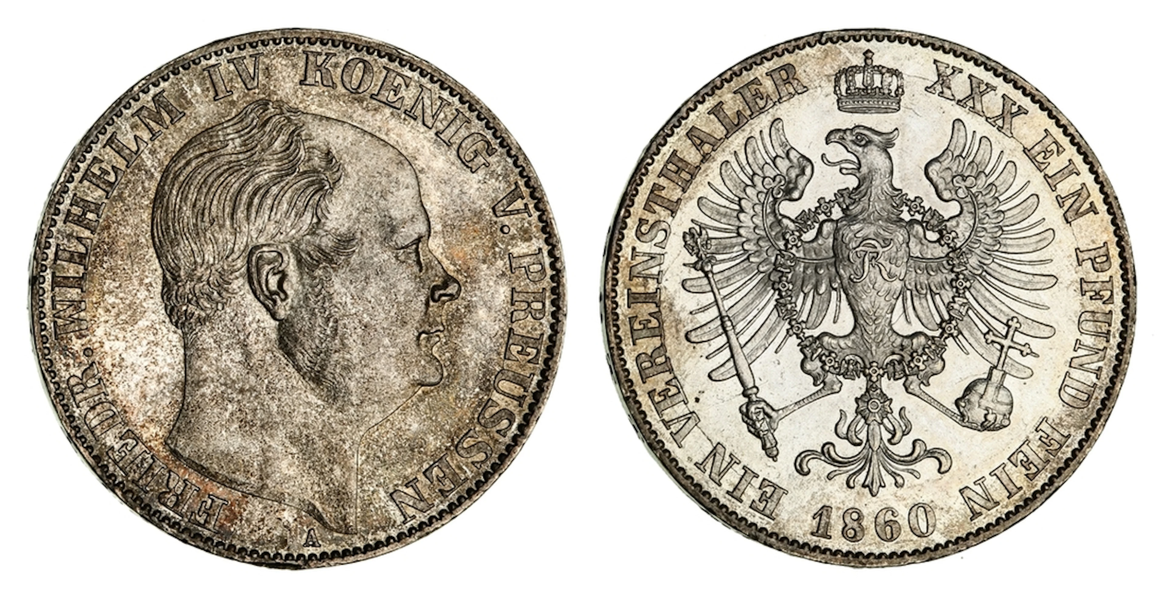 NGC MS63 | Germany, Prussia, Friedrich Wilhelm IV (1840-1861), Vereinsthaler