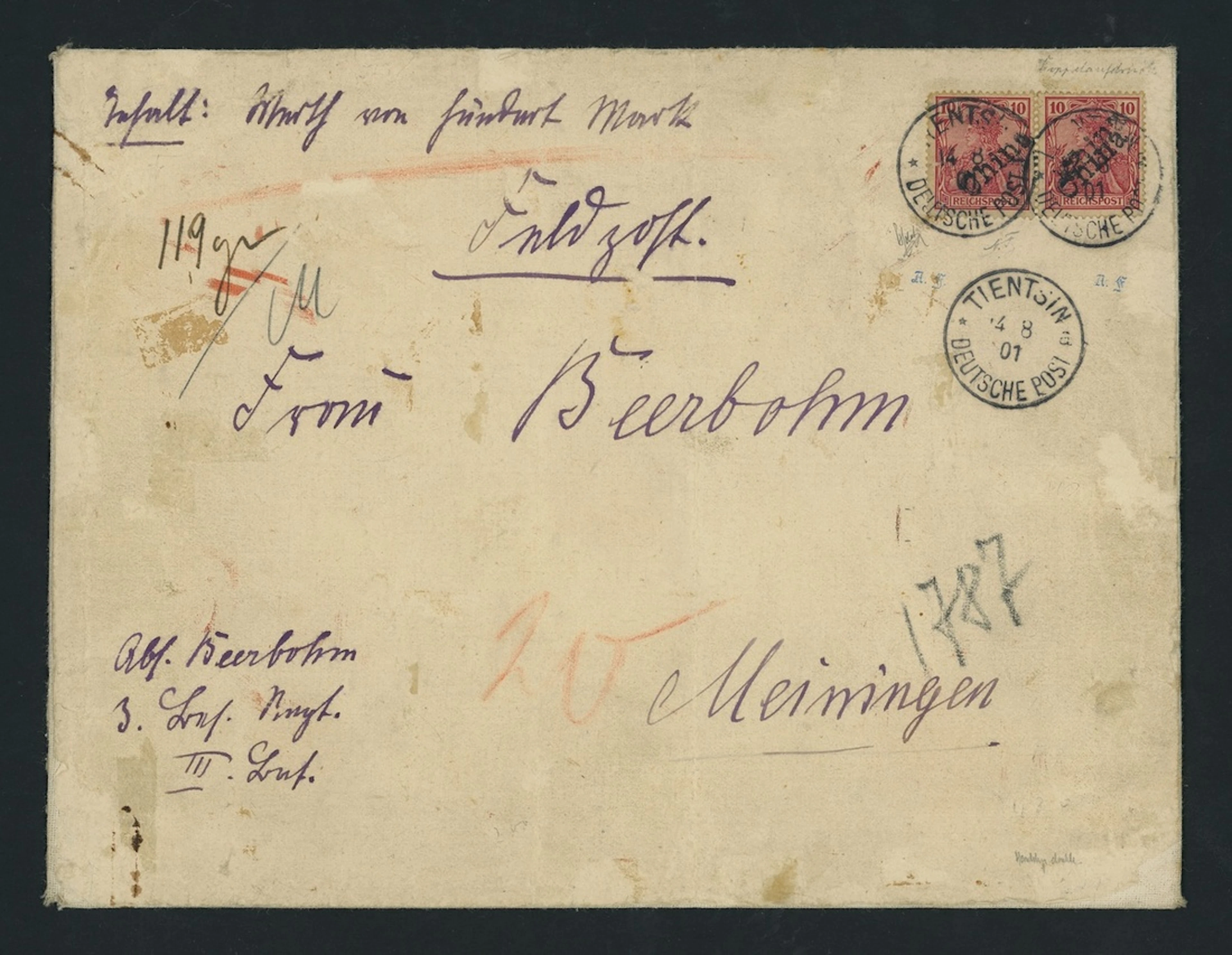 Foreign Post Offices German Post Office Issued Stamps Tientsin "China"
