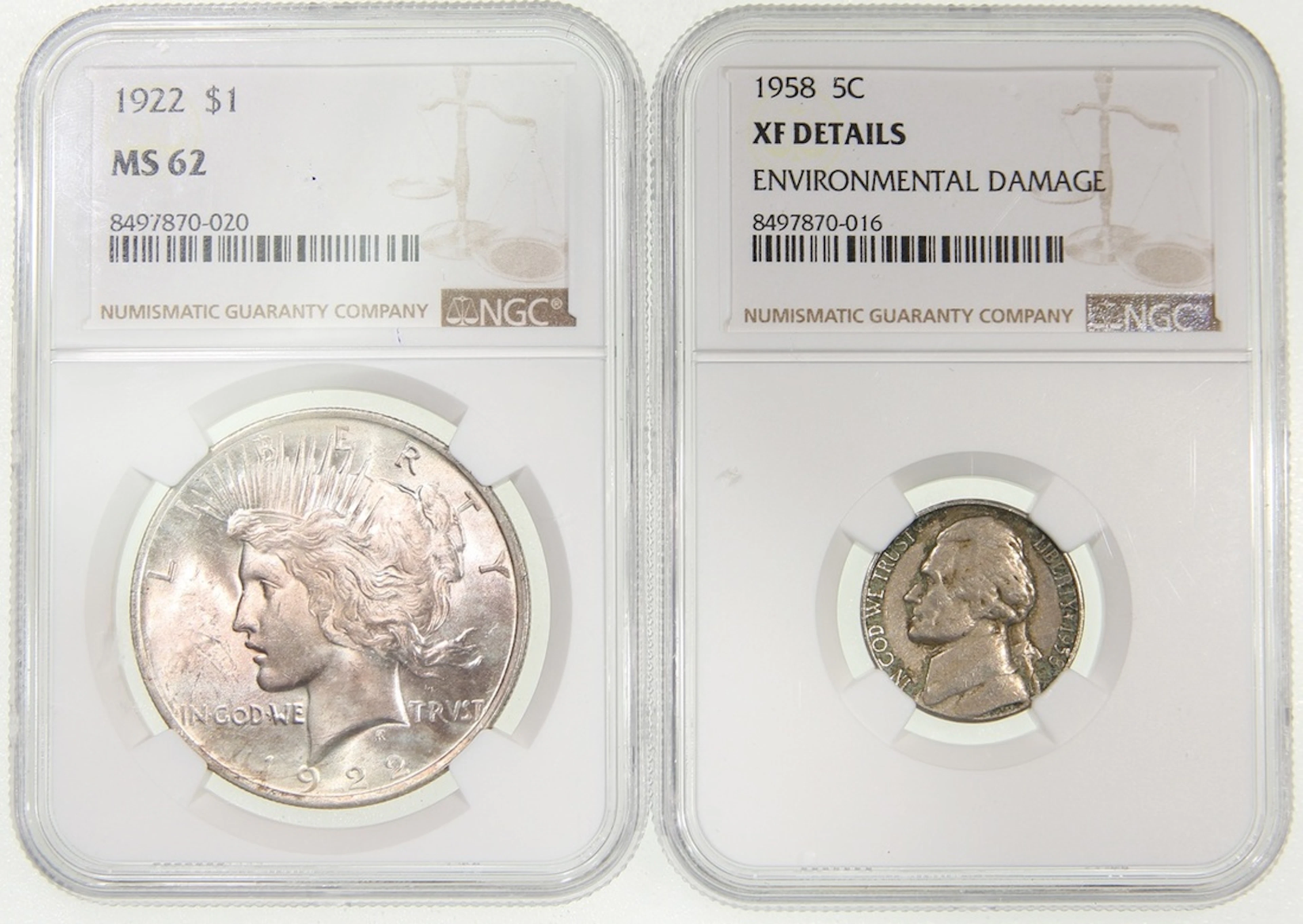 United States of America, [NGC MS62, XF Details] a group of 2x coins