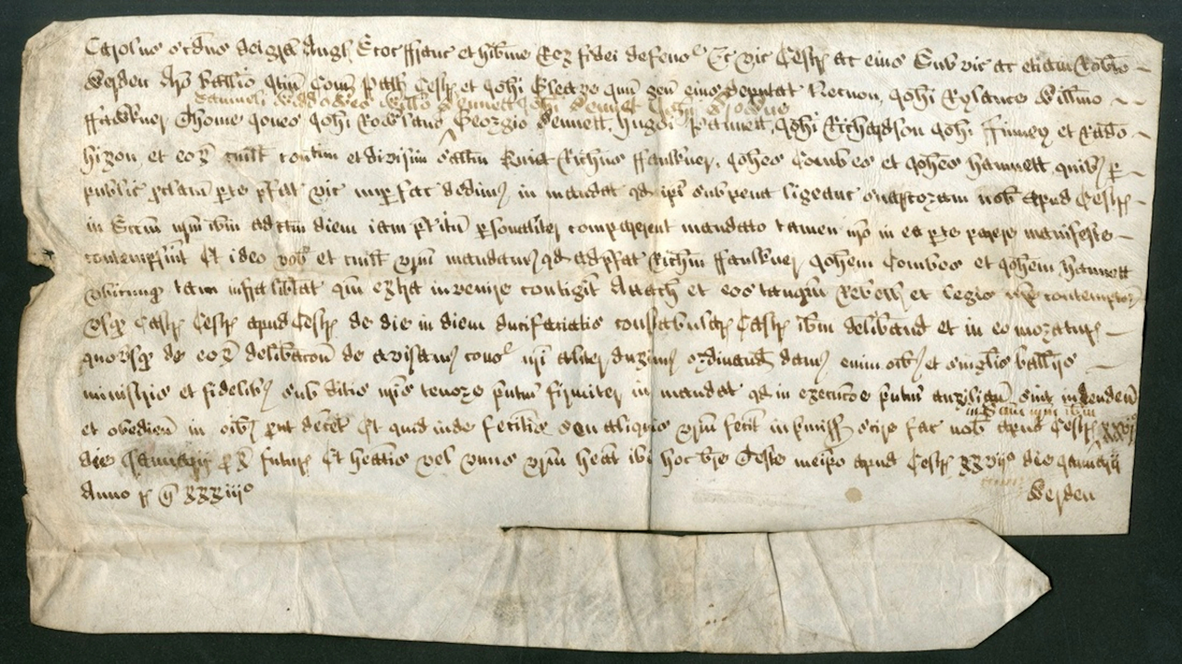 England 16th and 17th Century Receipts and bills in Latin A group