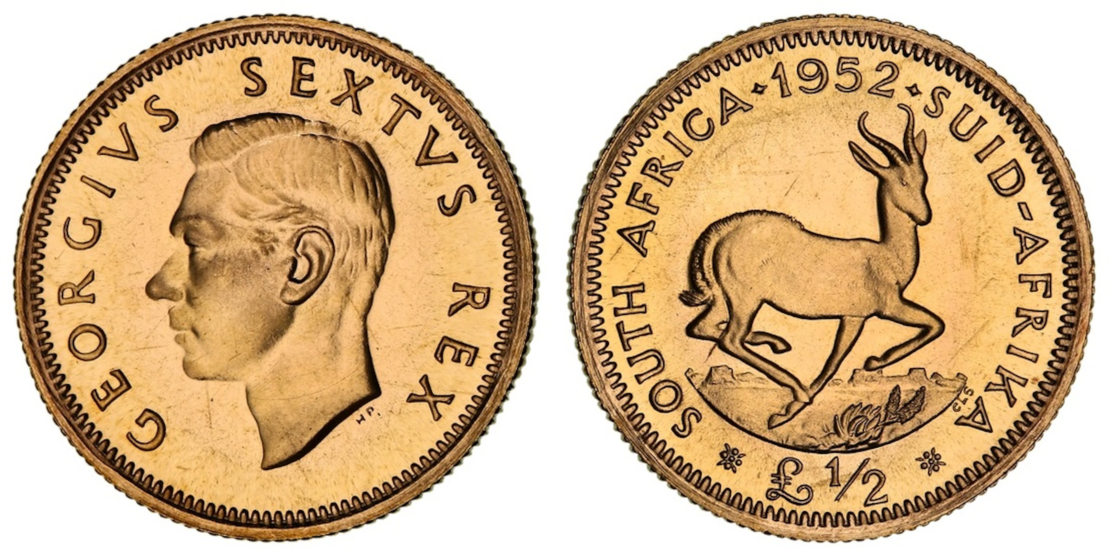 NGC PF67 | South Africa, George VI (1936-1952), Proof Gold Half-Pond
