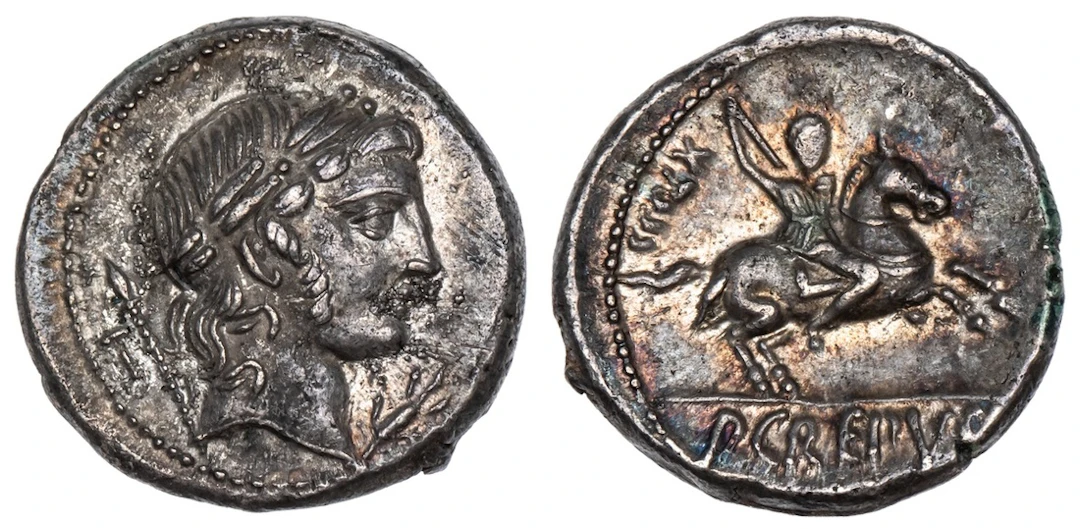 Rindge Collection, 1985 | Roman Republic, P. Crepusius AR Denarius