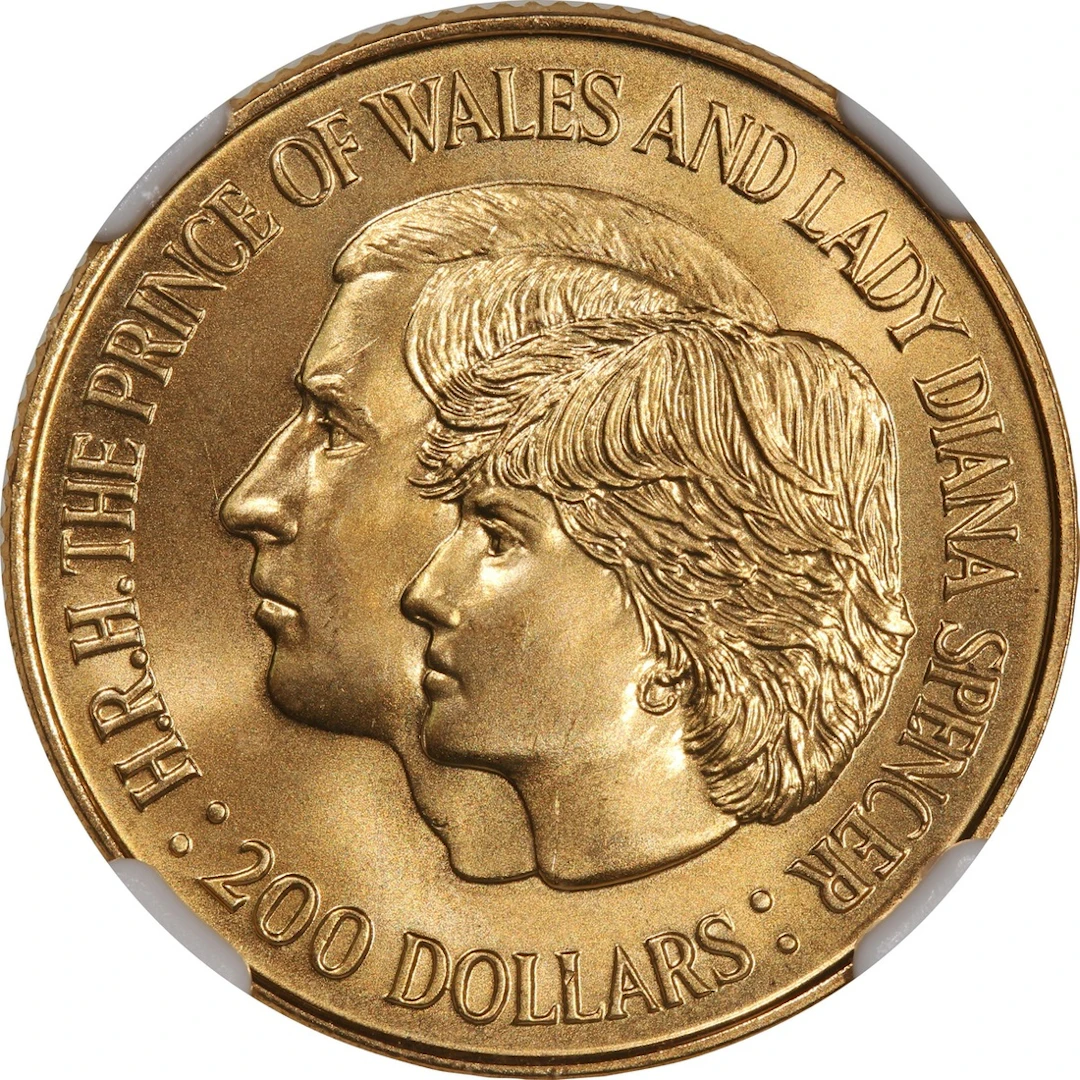 Australia, [NGC MS67] gold $200, 1981, Charles and Diana Royal Wedding