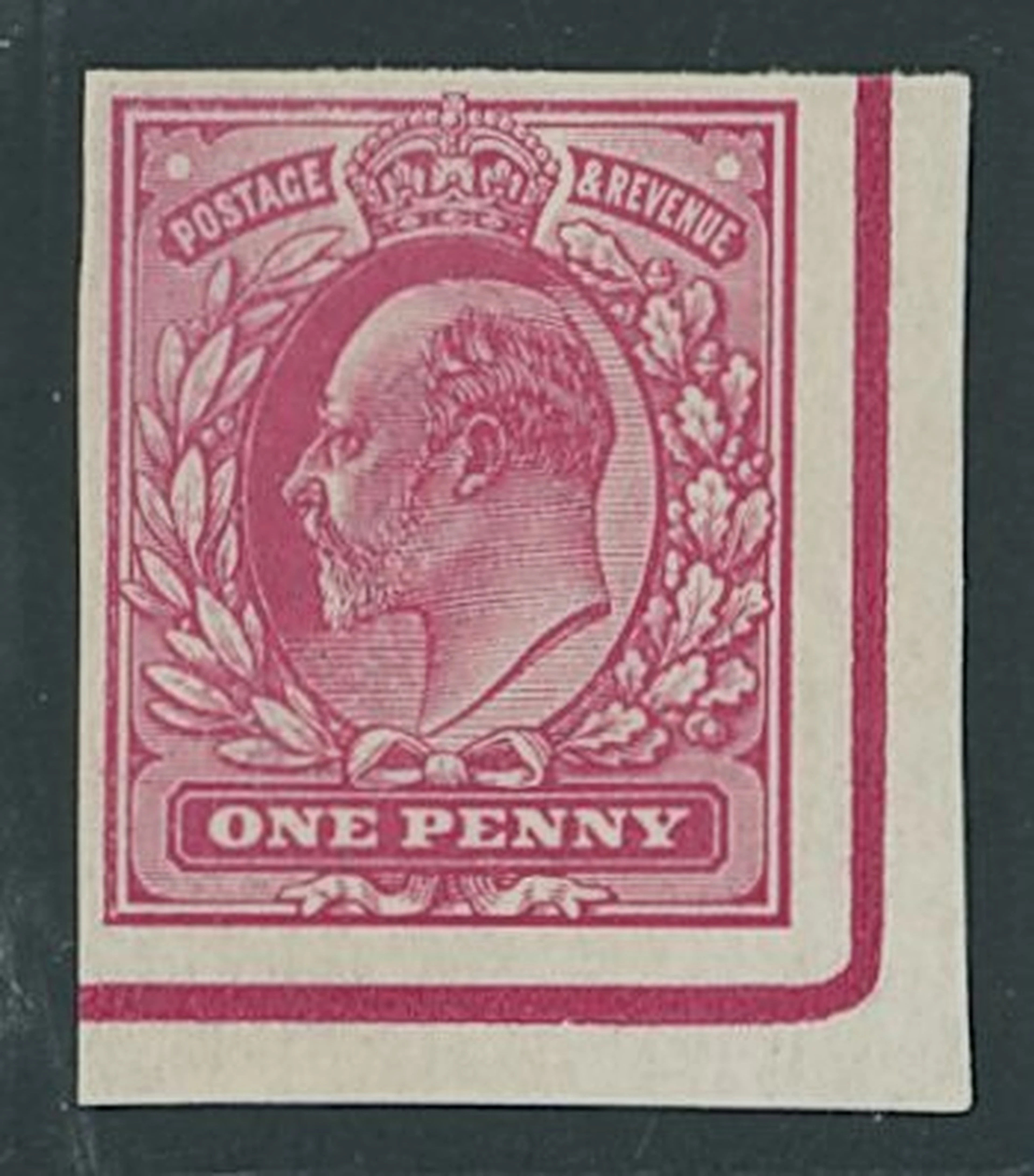 Great Britain King Edward VII 1902-10 De La Rue 1d. imperforate colour