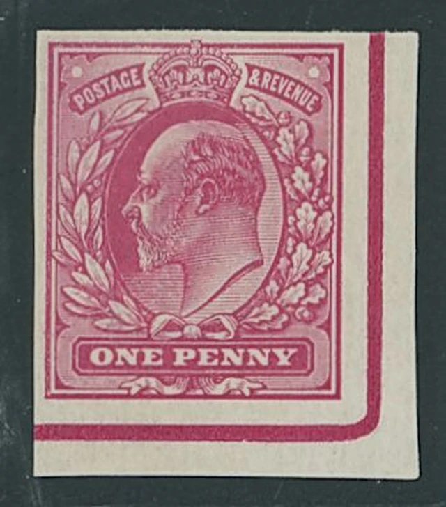 Great Britain King Edward VII 1902-10 De La Rue 1d. imperforate colour