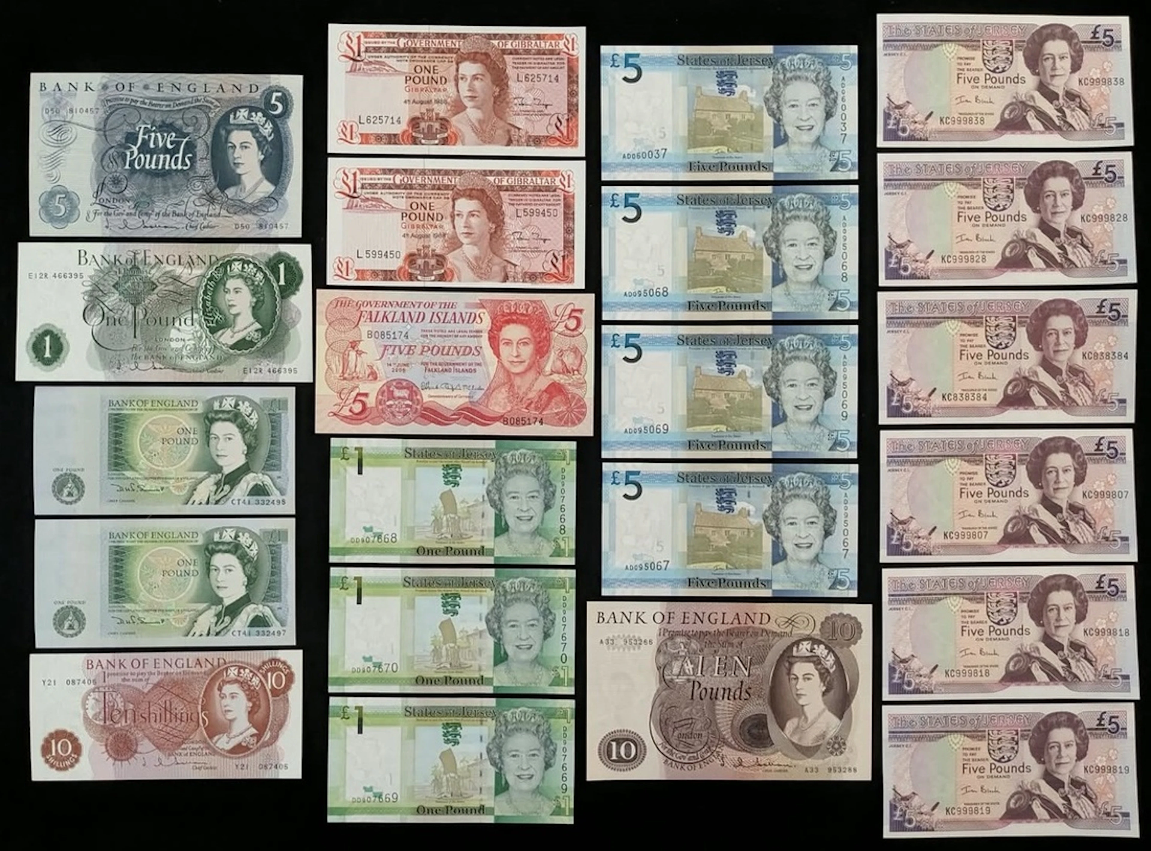 British Banknotes, a group of 21x, including