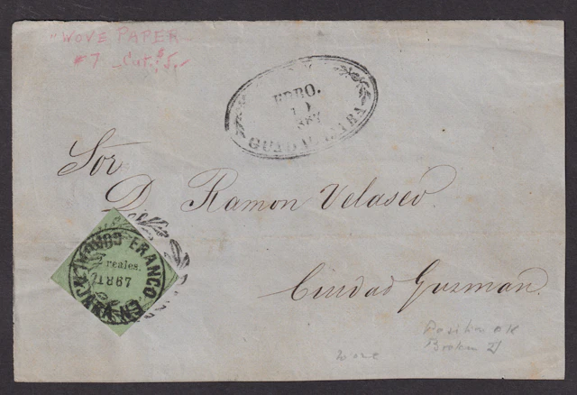 Mexico 1867 Guadalajara Provisionals
