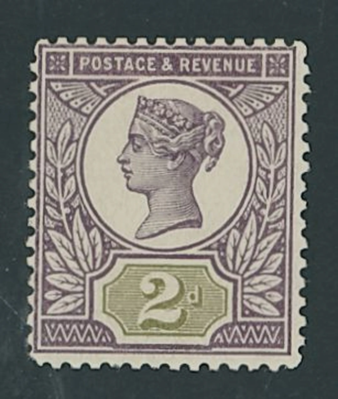 Great Britain 1887-92 'Jubilee' Issue 2d. colour trial in olive-brown