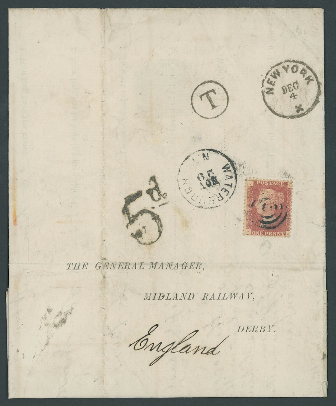 Great Britain Postal History 1875 (8 Nov.), printed reply paid wrapper