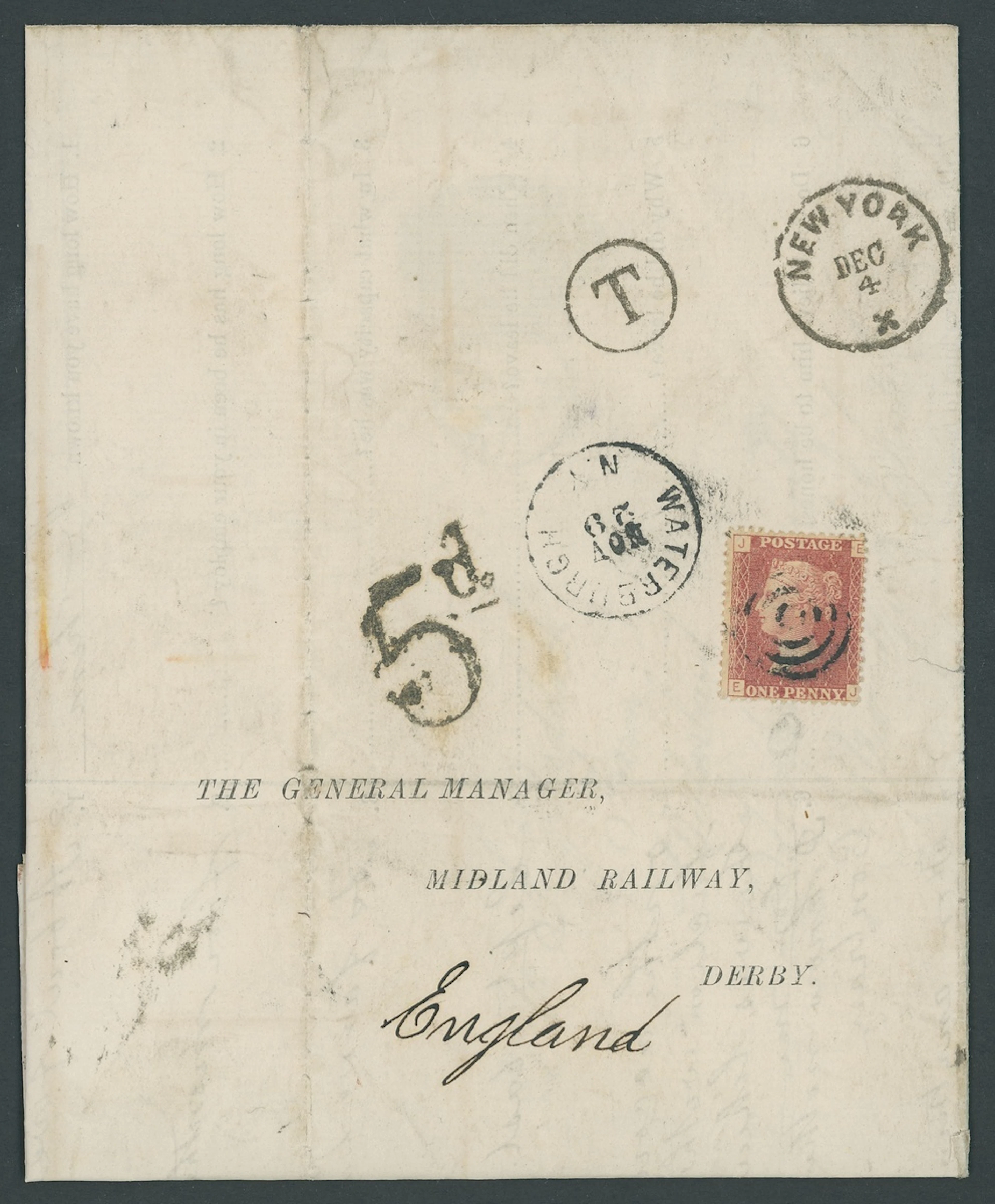 Great Britain Postal History 1875 (8 Nov.), printed reply paid wrapper