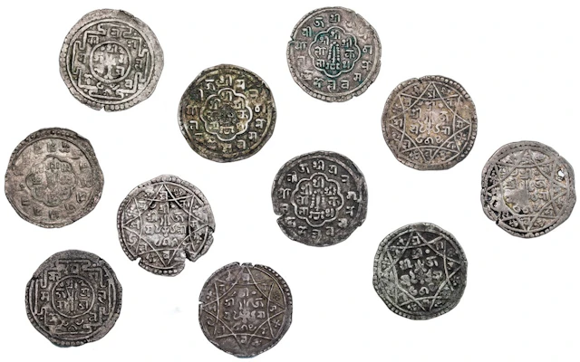 Nepal, Patan, Jaya Rajya Prakash Malla (1745-1758), Mohar, NS 865