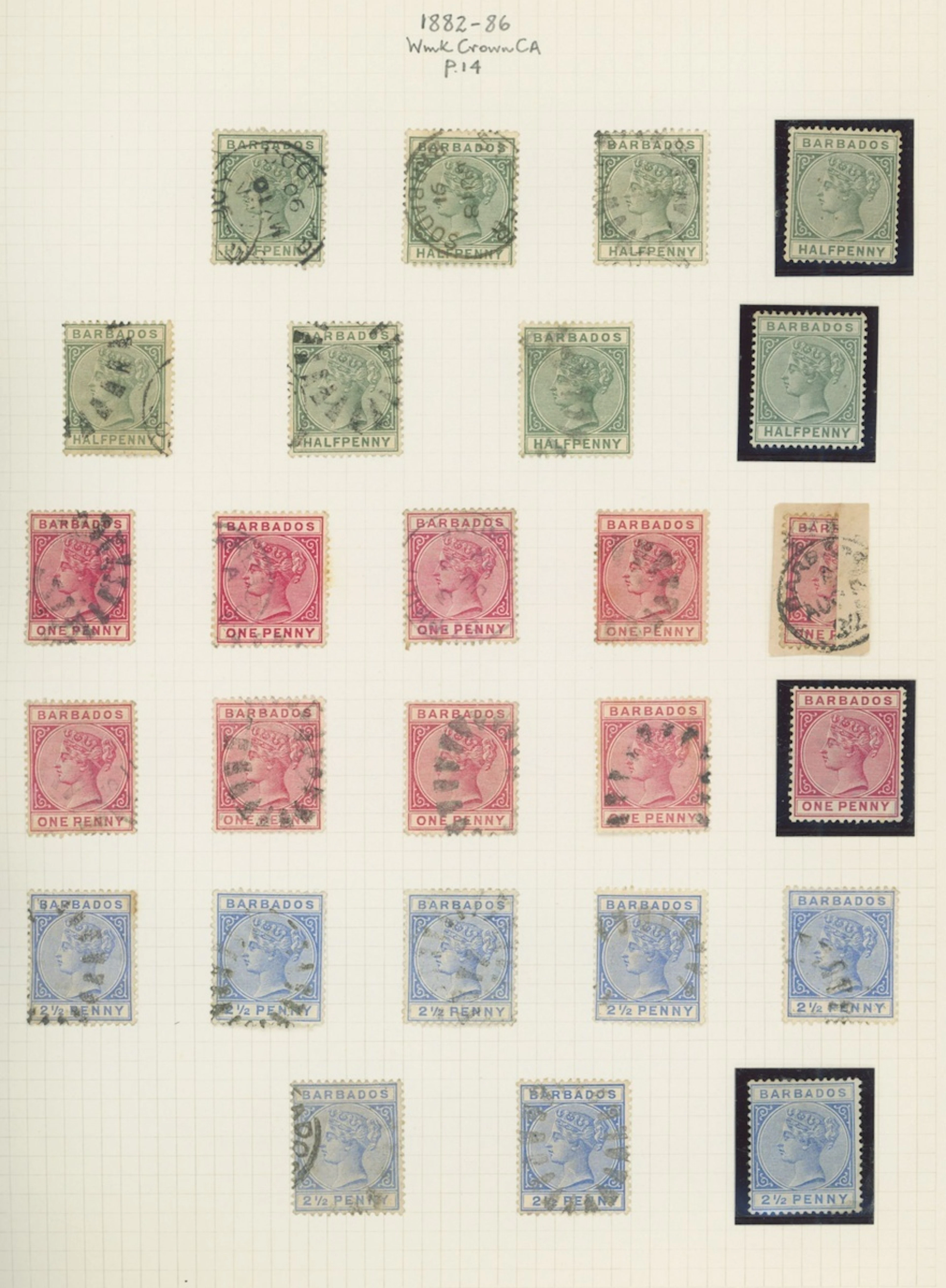 Barbados Later Issues 1882-1920 mint and used collection including