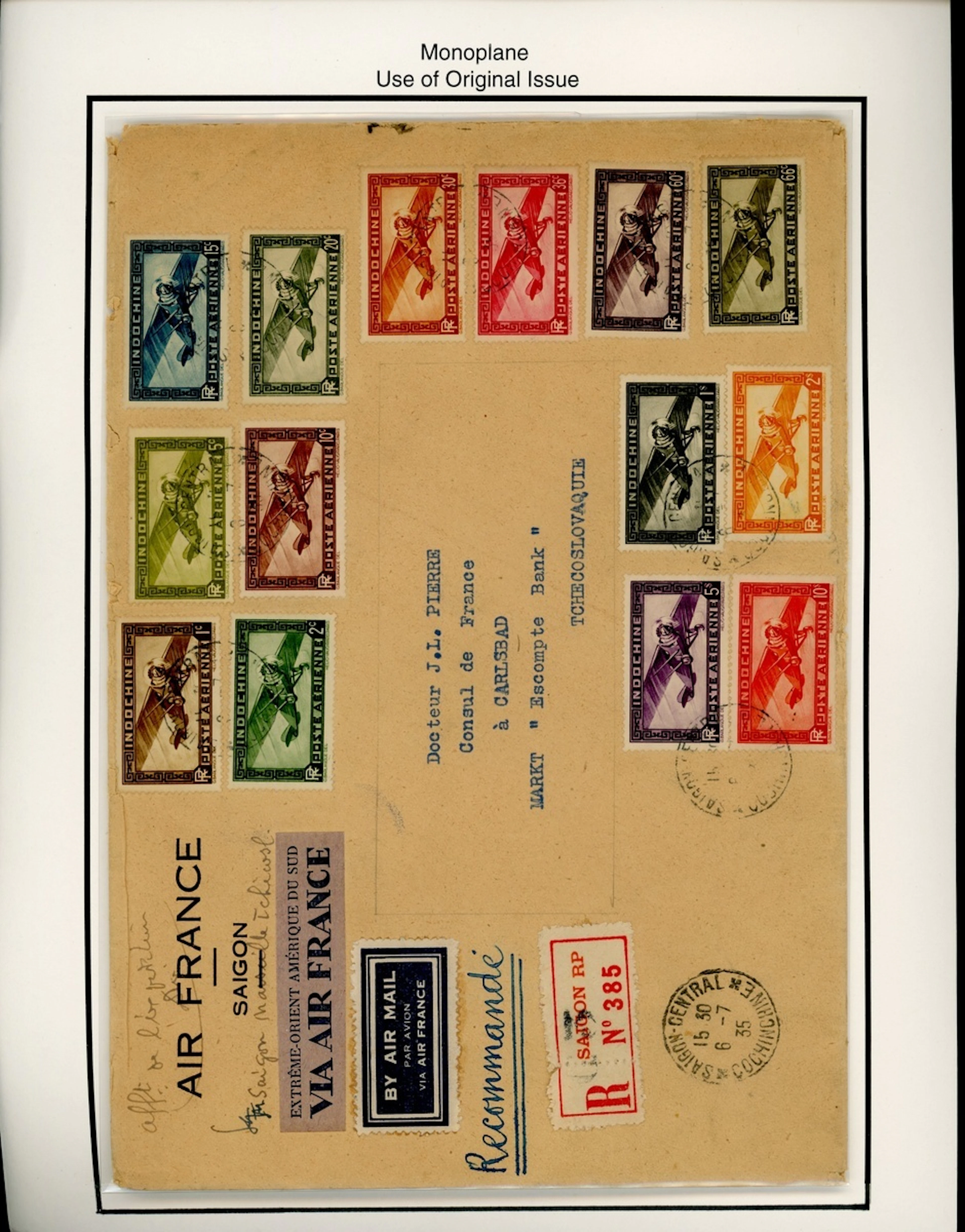 Indo-China French Indo-Chinese Post Office Airmail issues