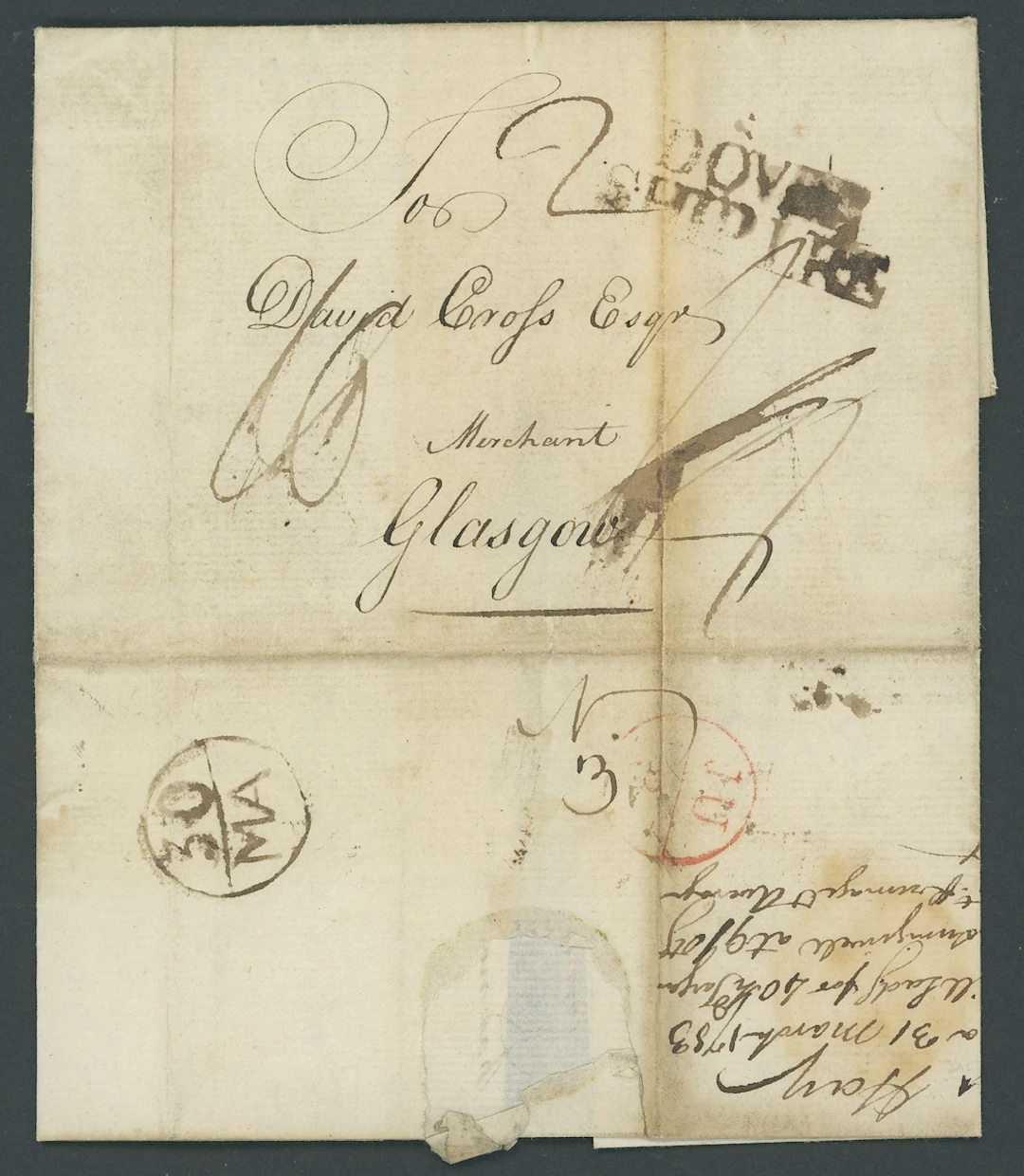Grenada Early Letters and Handstamps 1783-92 entire letters (9) ex