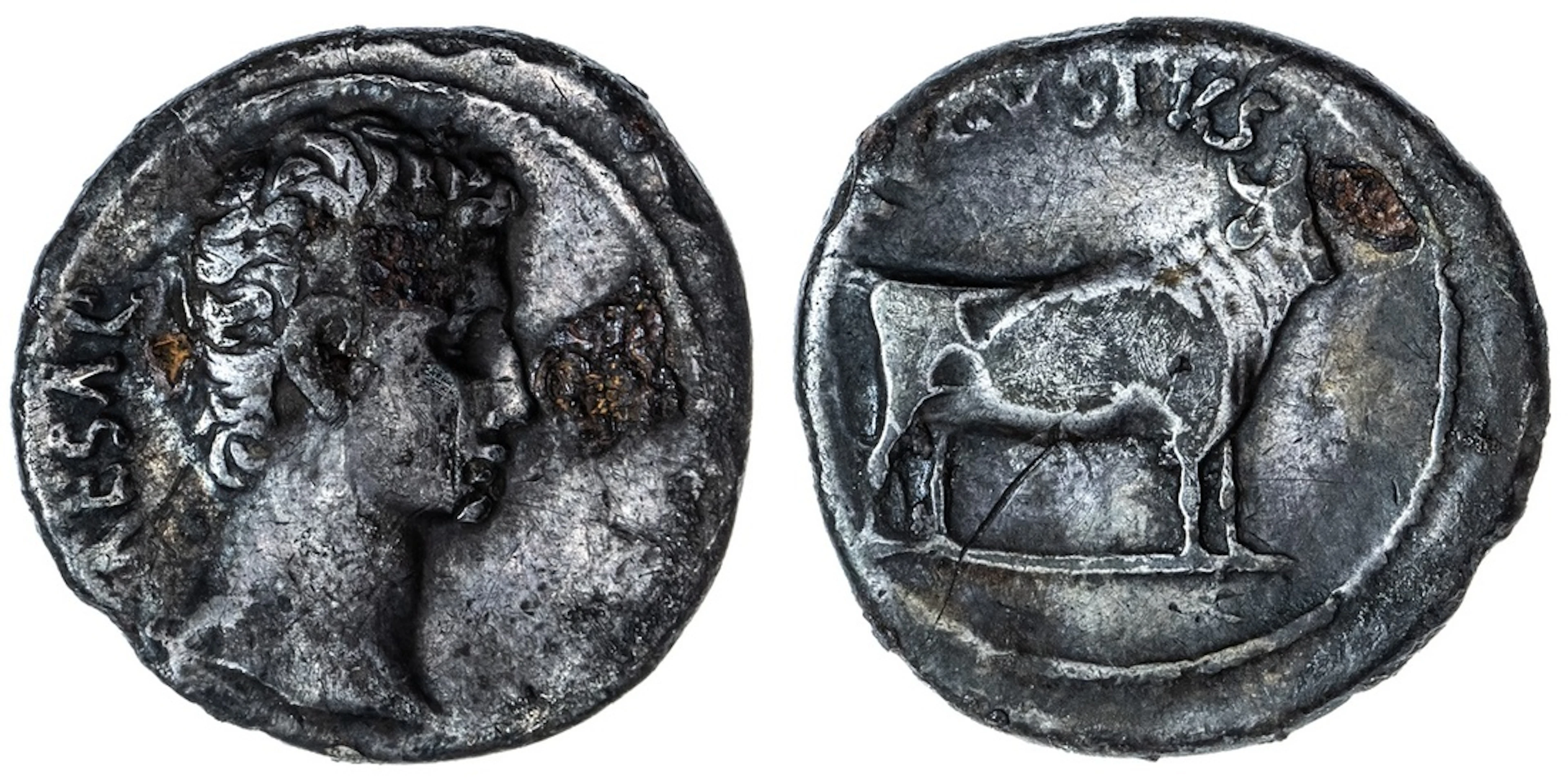 Roman Empire, Augustus (27 BC - AD 14) , AR Denarius, struck 27 BC