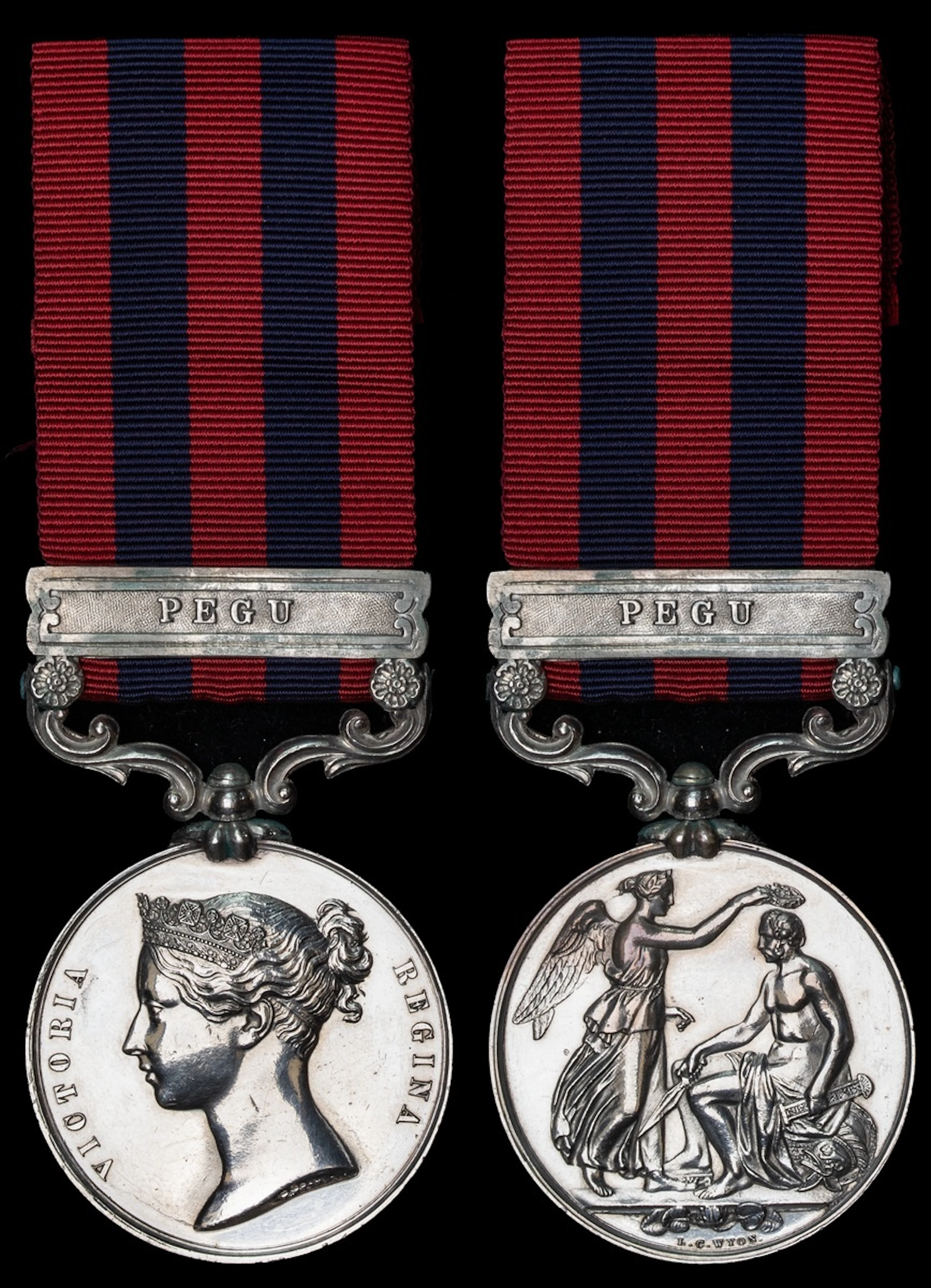 India General Service 1854-95, 1 clasp, Pegu (Wm Mitchell Captn Top