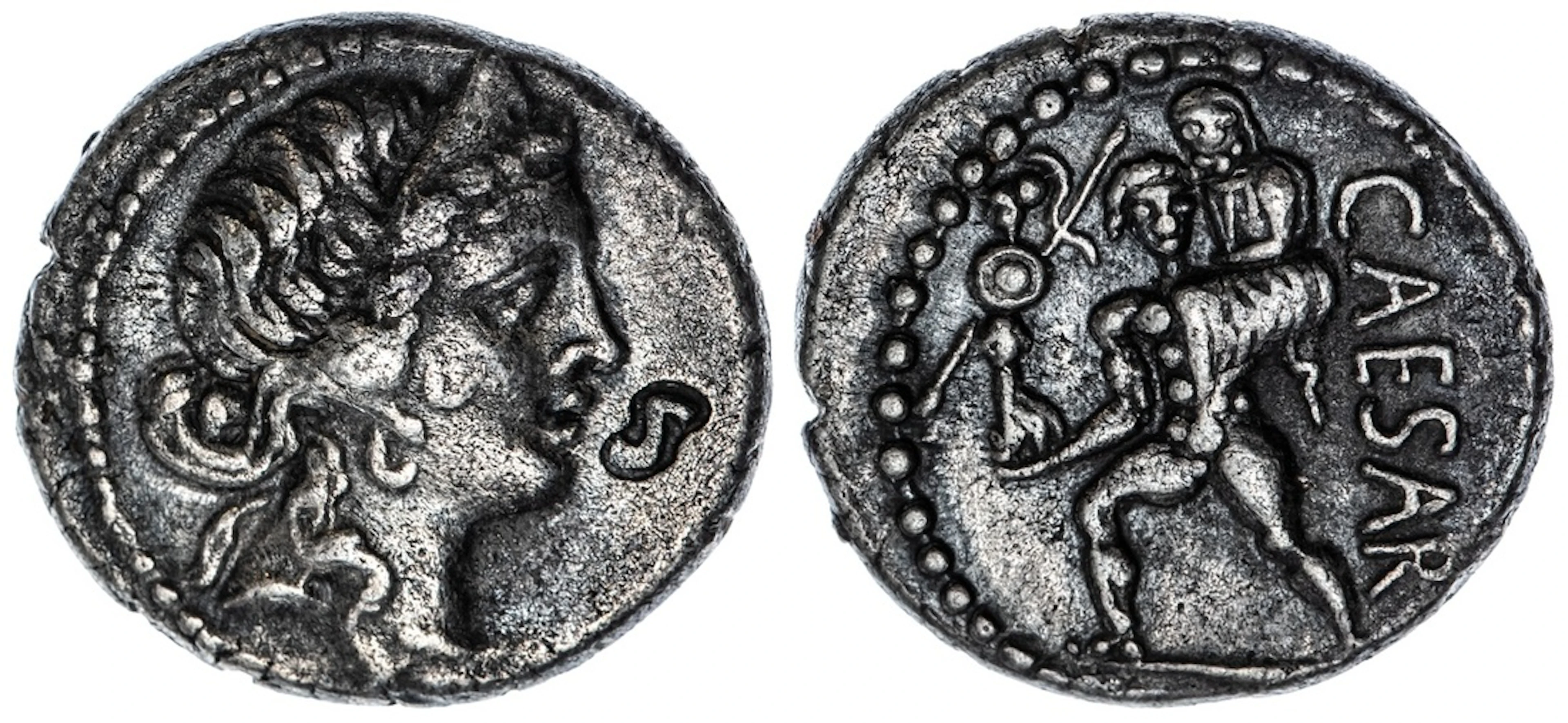 Roman Republic, Julius Caesar, Dictator (49-44 BC) AR Denarius, struck