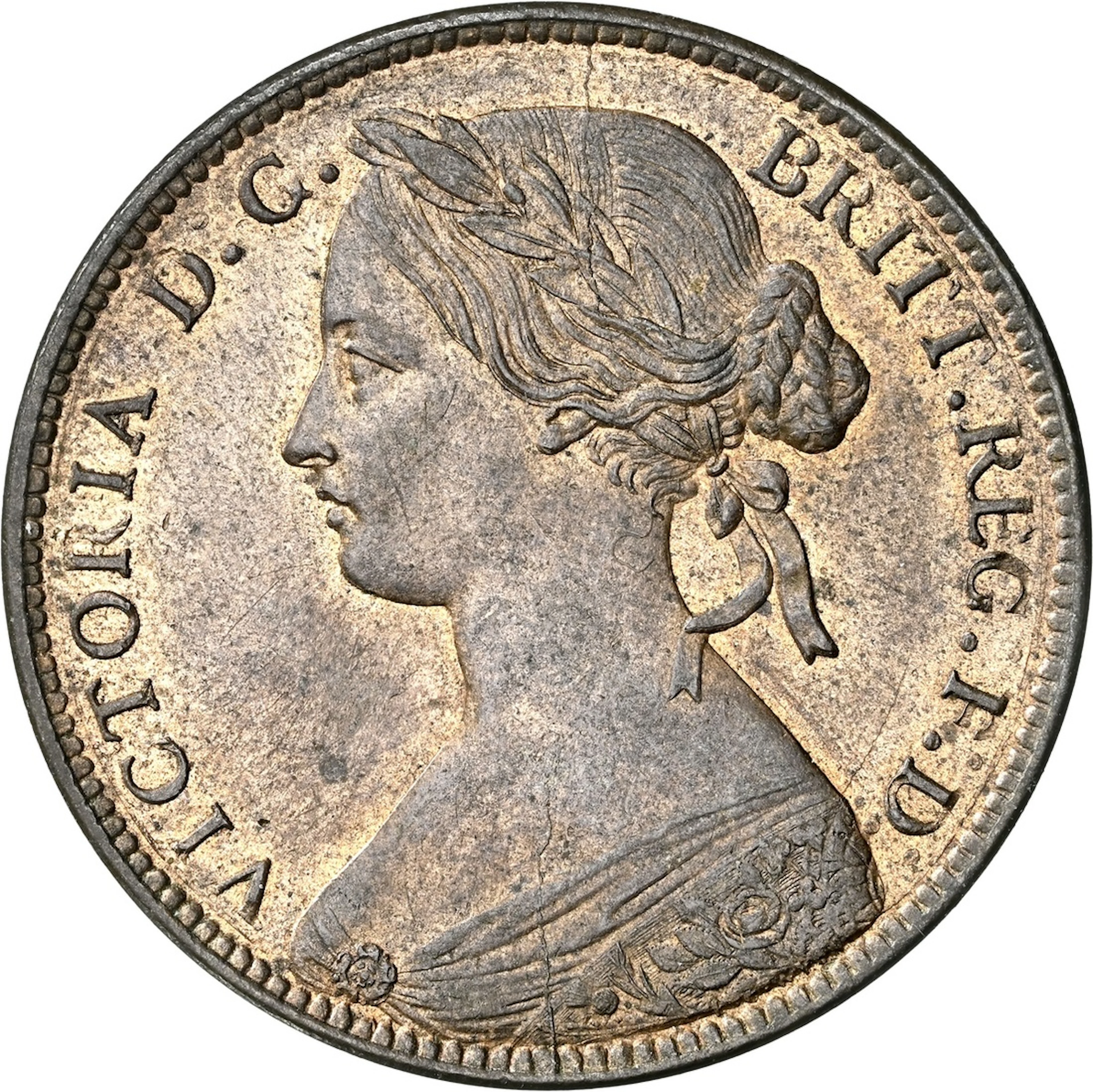 NGC MS62 BN | Victoria (1837-1901), Penny, 1860 [2+D]